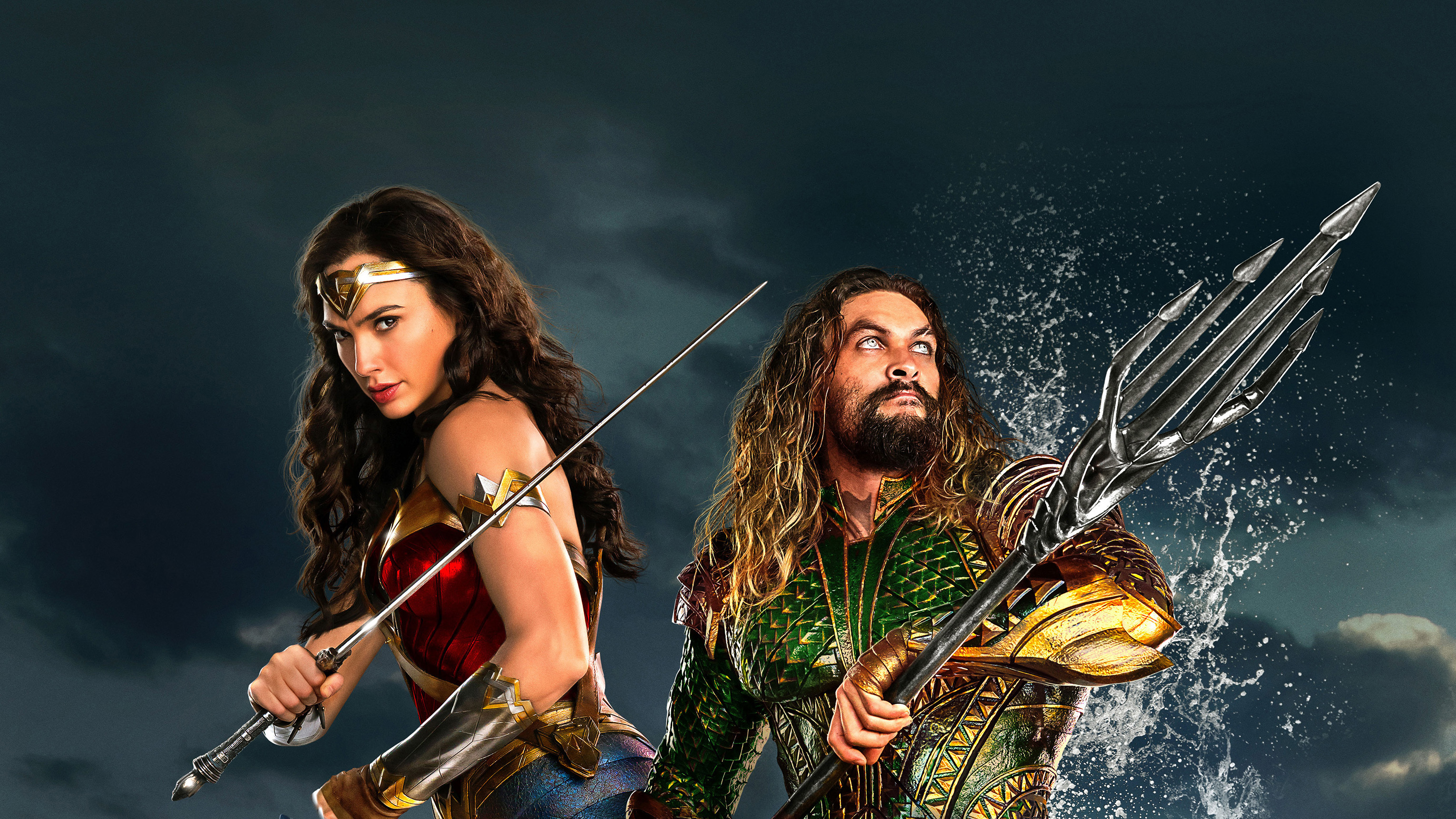 Wonder Woman and Aquaman from Justice League HD Wallpaper