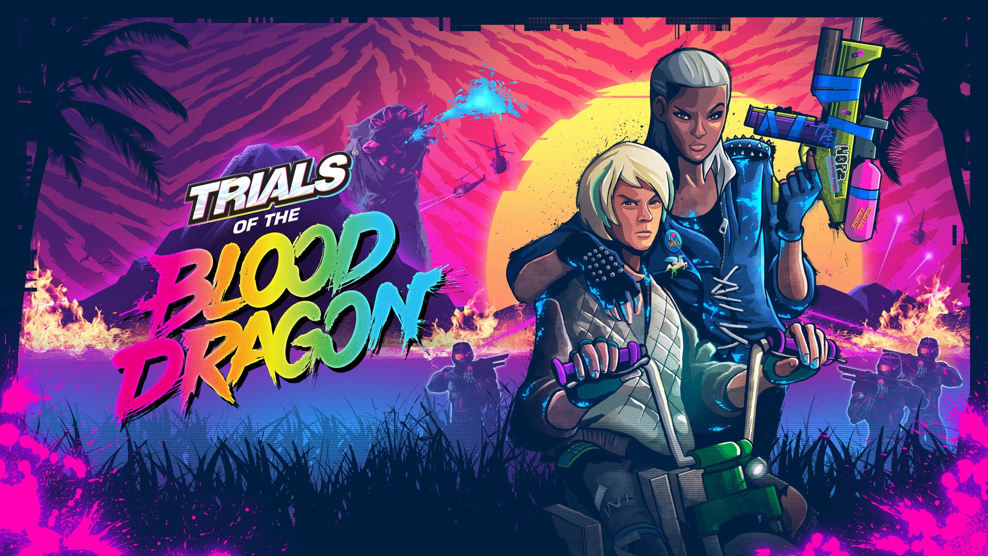 Trials of the Blood Dragon game art HD Wallpaper