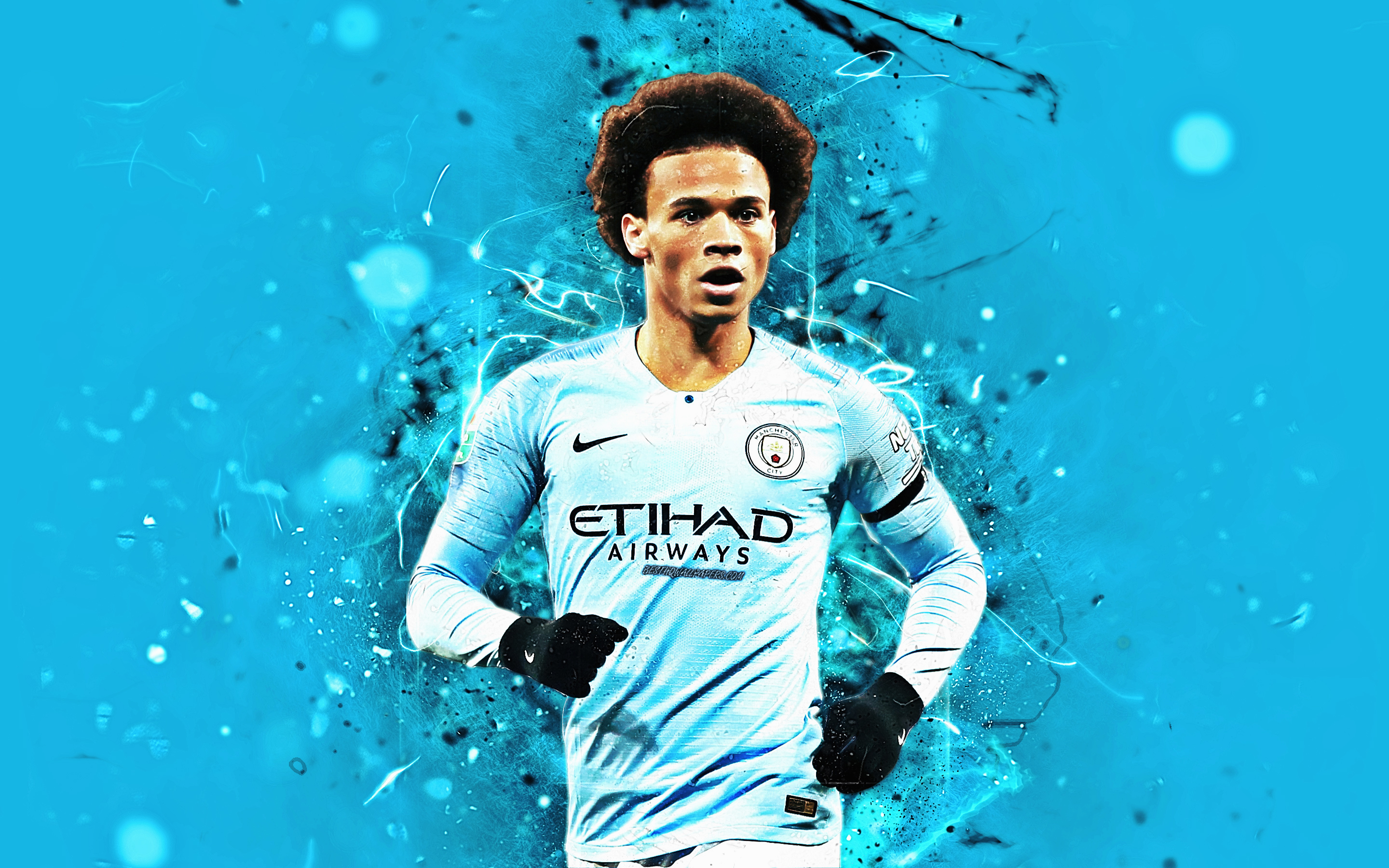 Leroy Sané from Manchester City F.C. HD Wallpaper