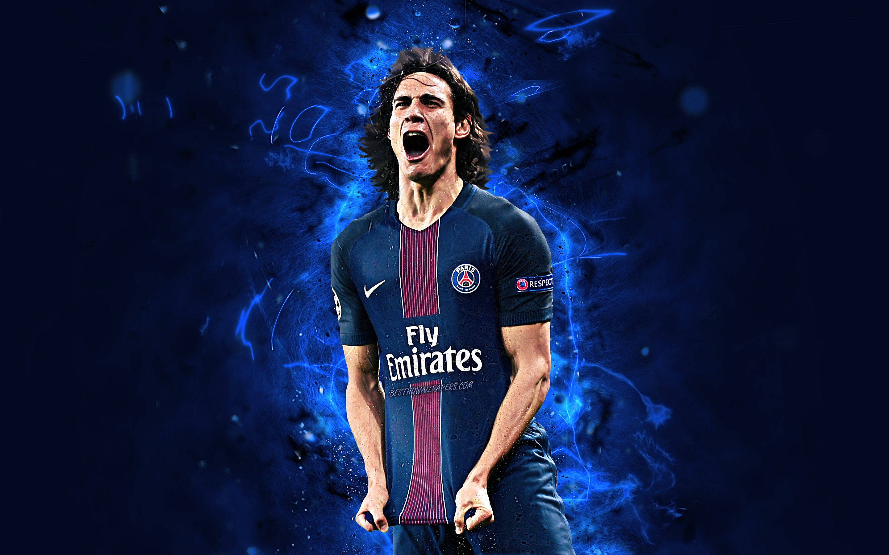 Edinson Cavani of Paris Saint-Germain F.C. HD Wallpaper