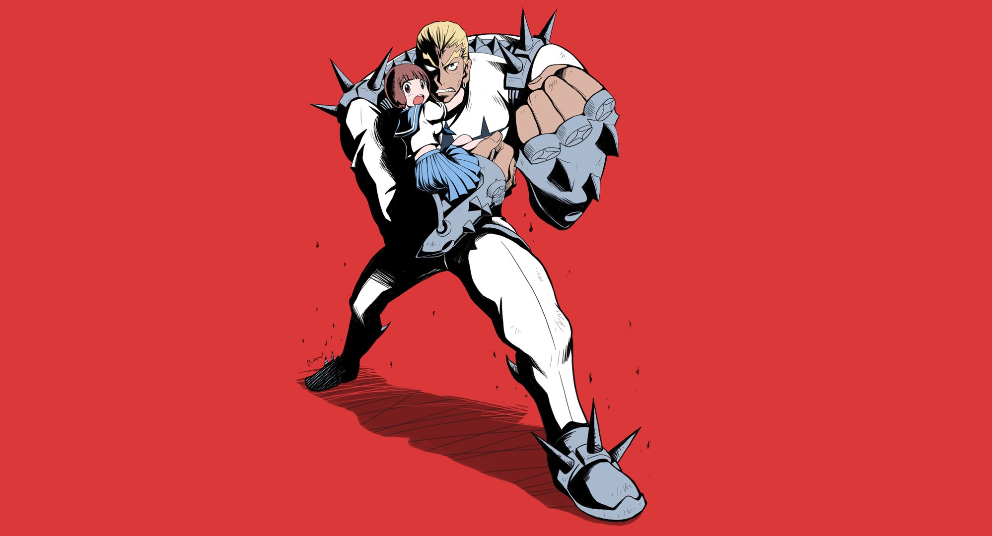 Ira Gamagoori holding Mako Mankanshoku HD Wallpaper