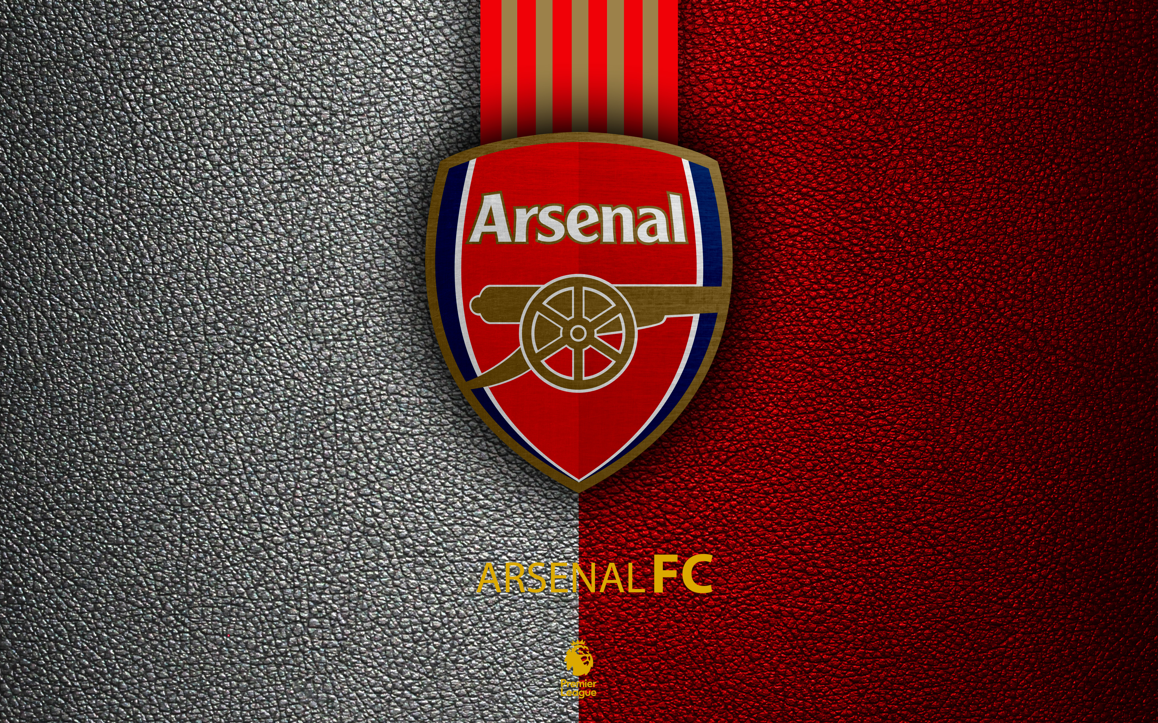 Arsenal FC Logo on Textured Background HD Wallpaper