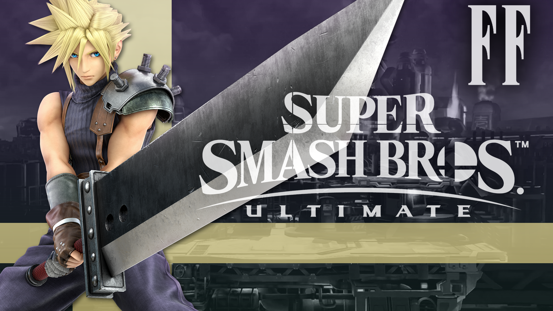 Cloud Strife from Final Fantasy in Super Smash Bros. Ultimate HD Wallpaper