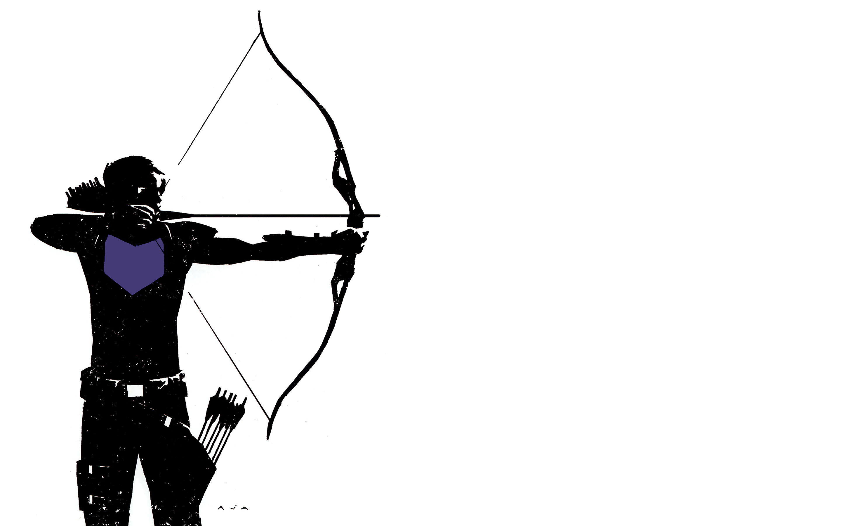 Hawkeye aiming a bow and arrow HD Wallpaper