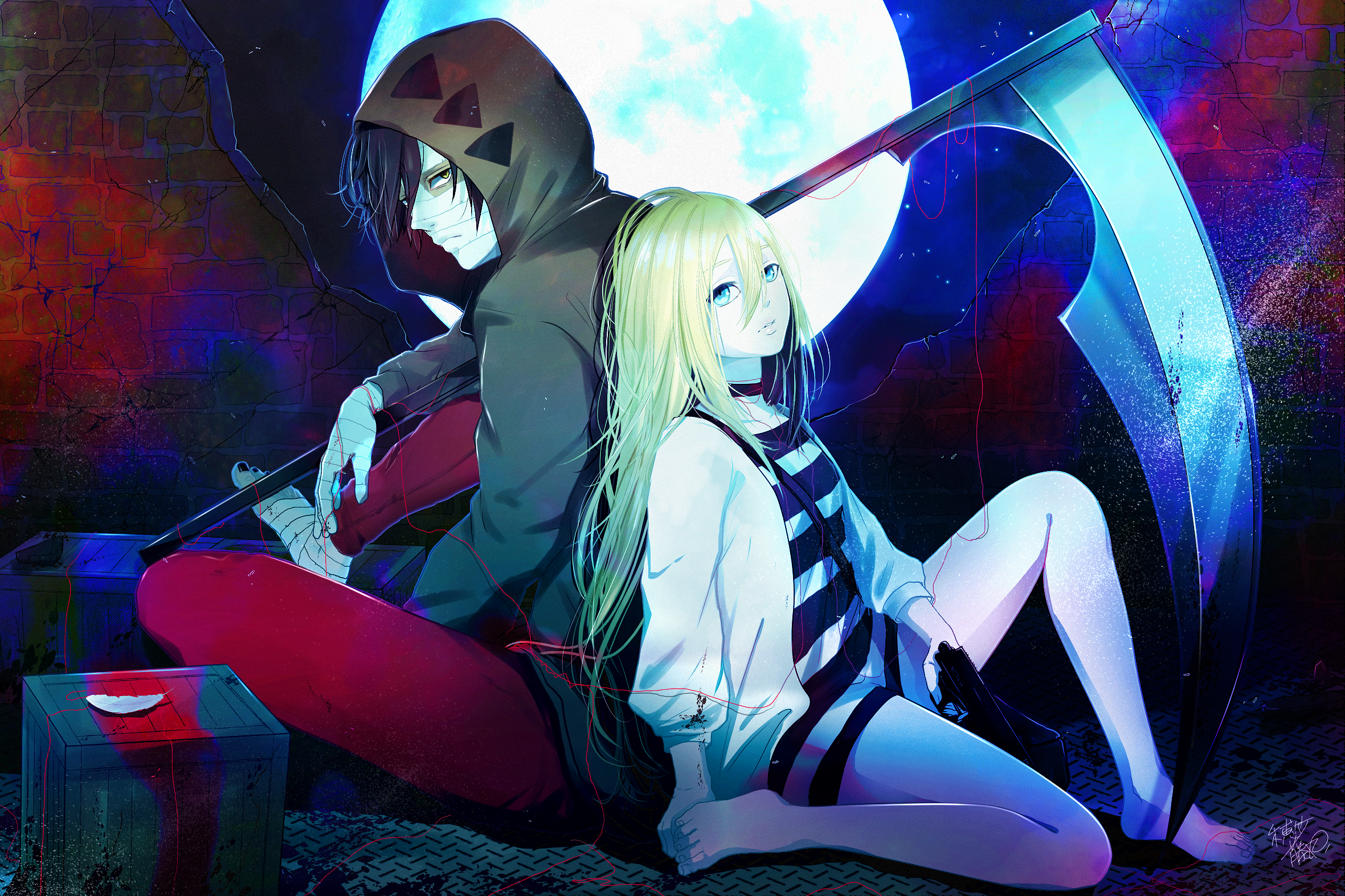 Zack and Rachel from Satsuriku no Tenshi HD Wallpaper