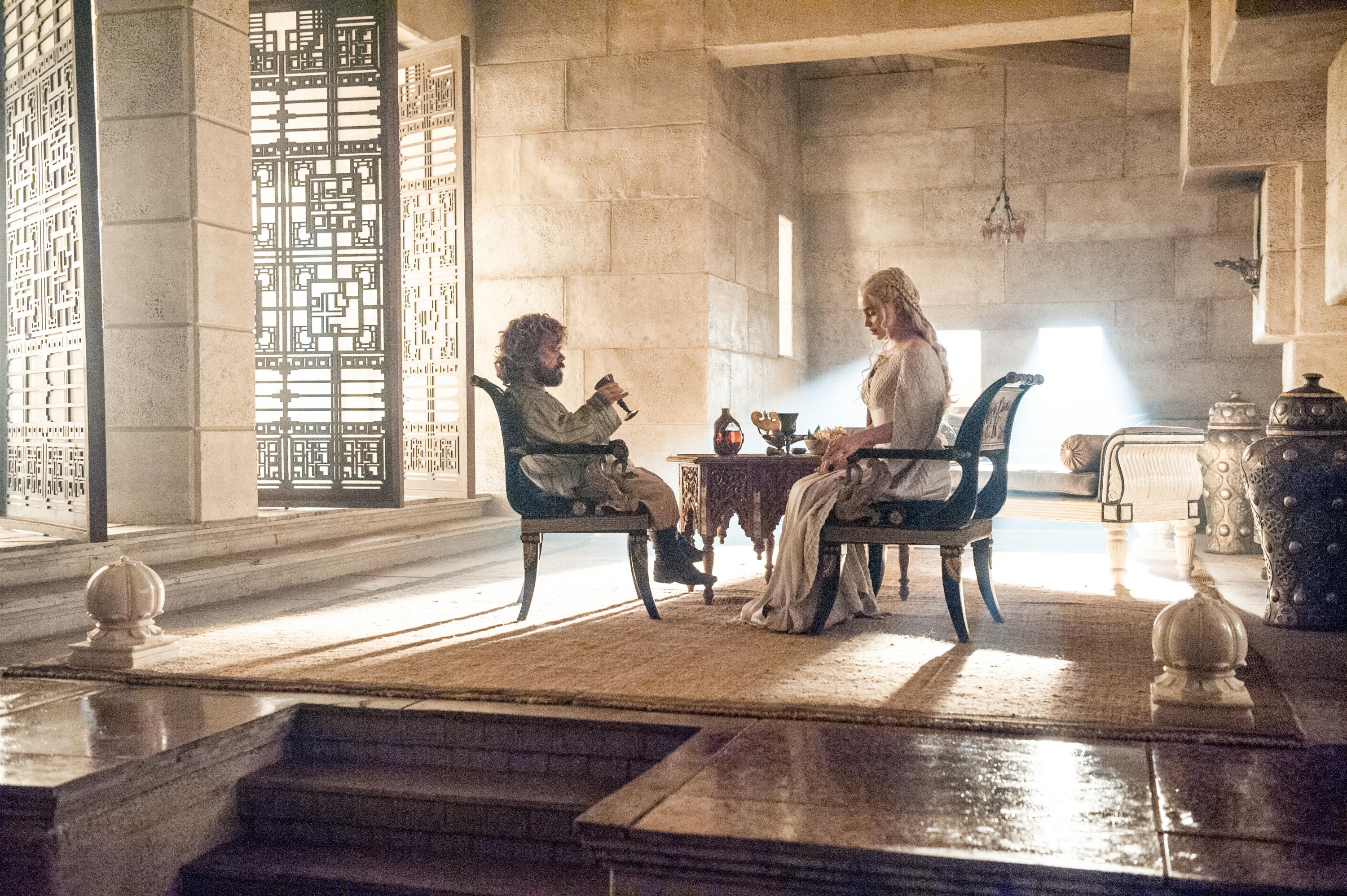 Tyrion Lannister and Daenerys Targaryen from Game of Thrones HD Wallpaper