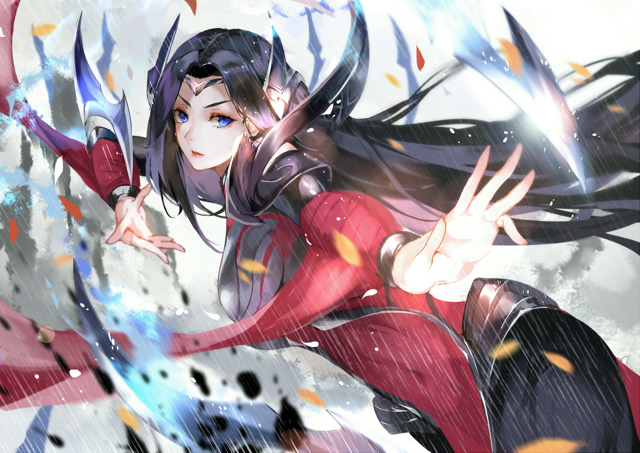 Irelia from League of Legends in battle HD Wallpaper
