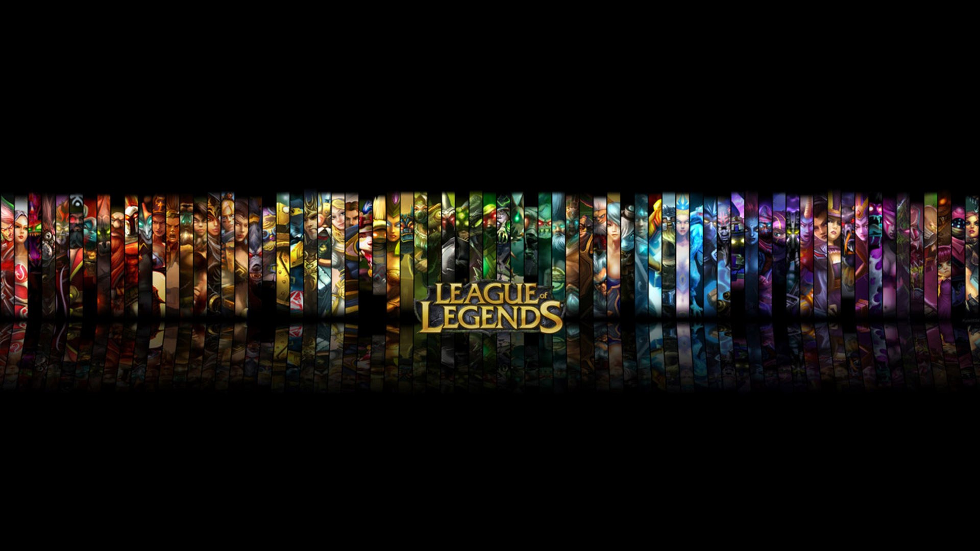 League of Legends characters montage with logo HD Wallpaper