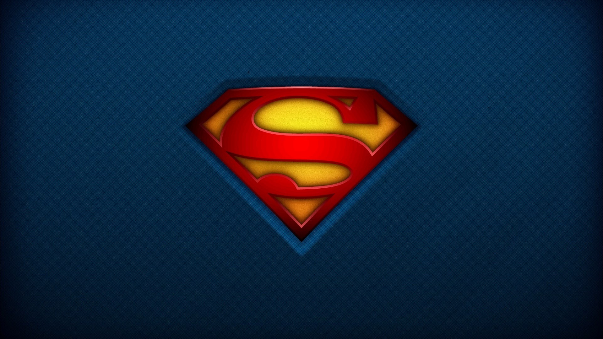 Superman logo on blue background HD Wallpaper
