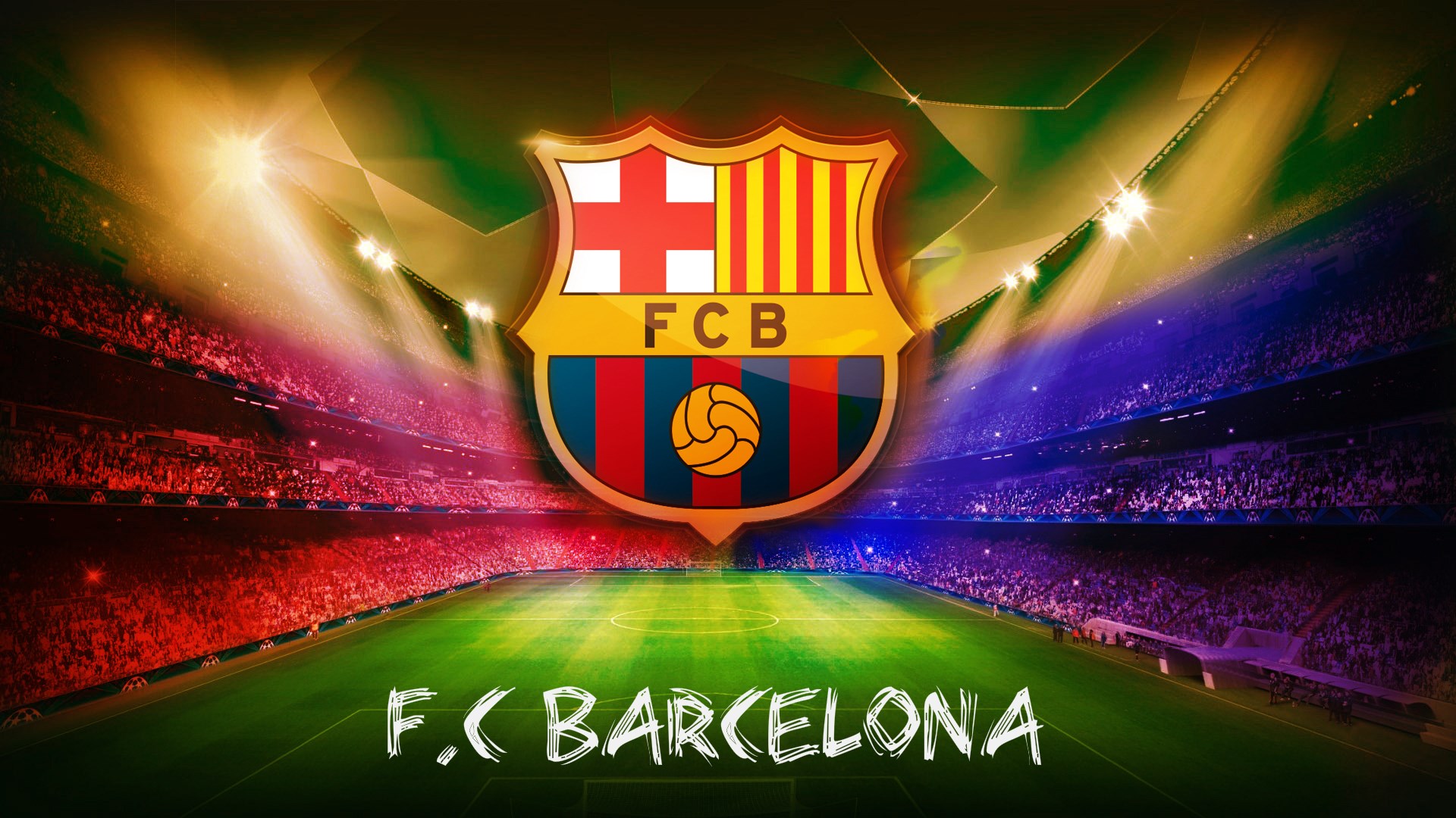 FC Barcelona stadium and logo HD Wallpaper