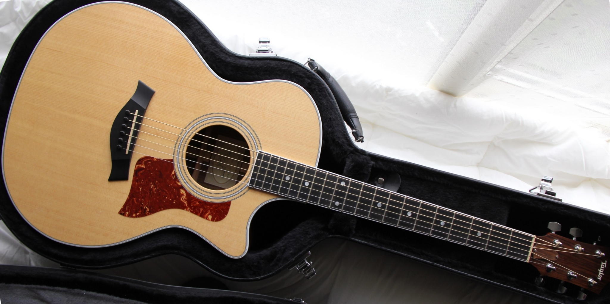 Taylor acoustic guitar in a case HD Wallpaper