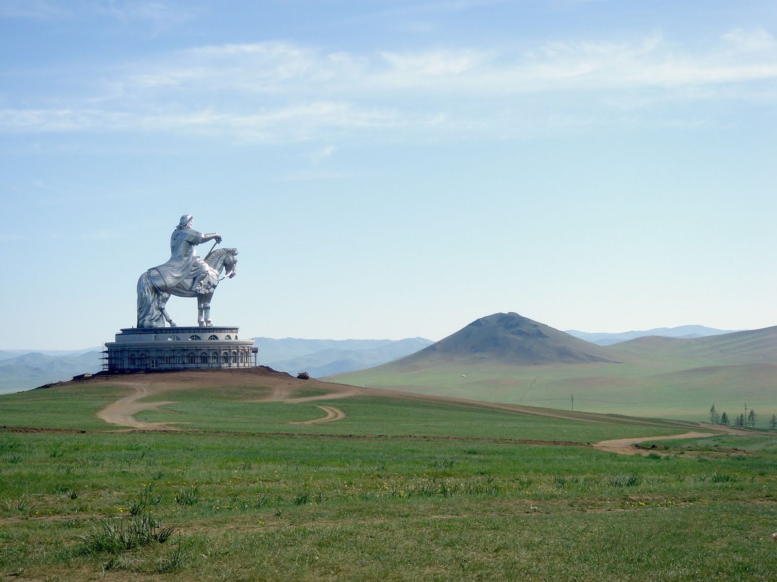 Genghis Khan Equestrian Statue in Mongolia HD Wallpaper