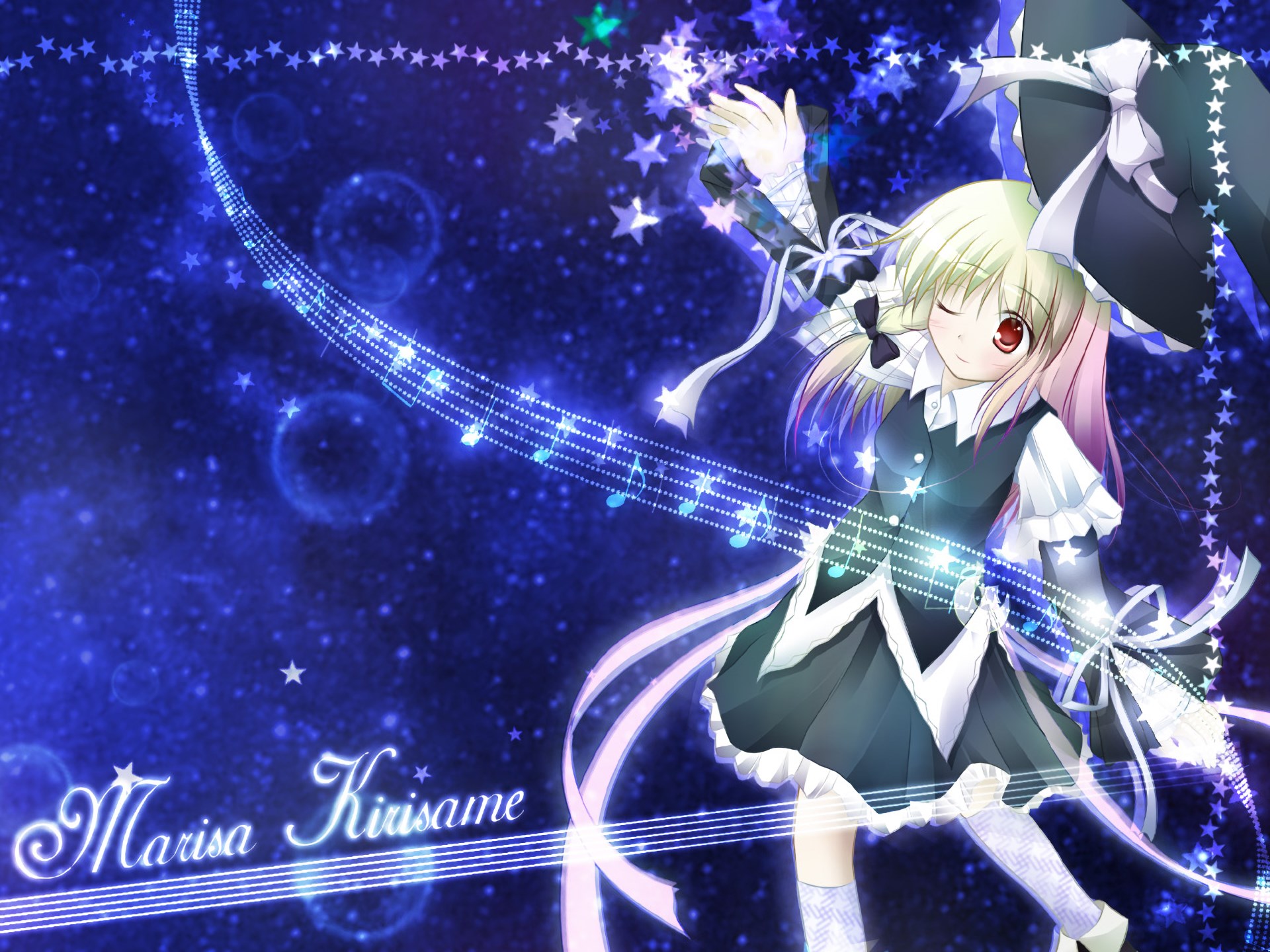 Marisa Kirisame from Touhou Project HD Wallpaper