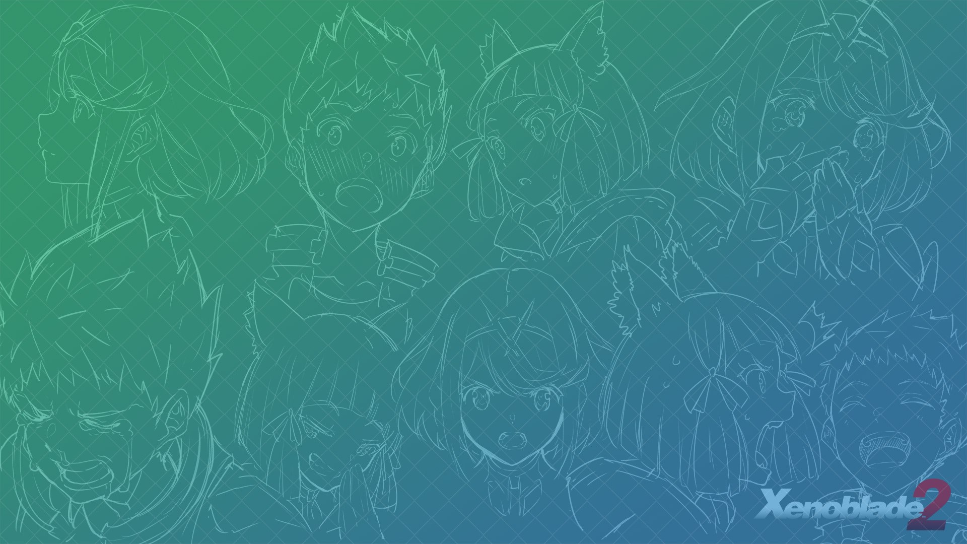 Xenoblade Chronicles 2 character sketches HD Wallpaper