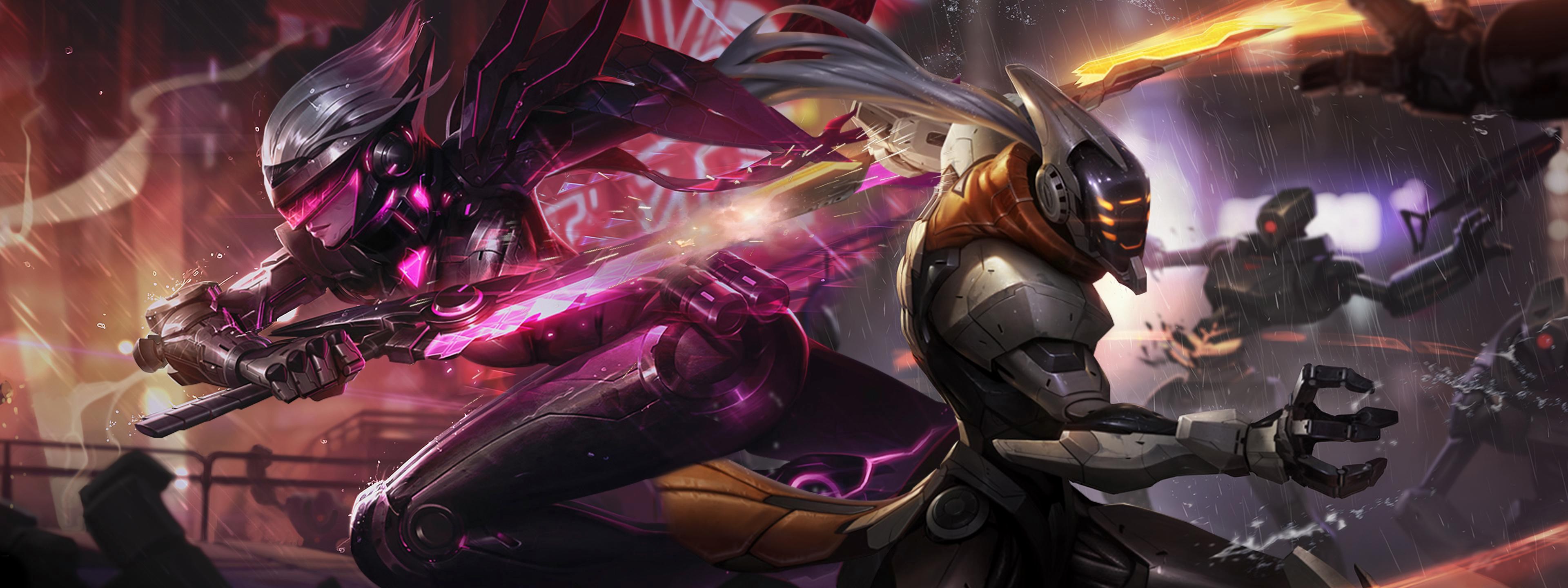 Project Yasuo and Project Katarina from League of Legends HD Wallpaper