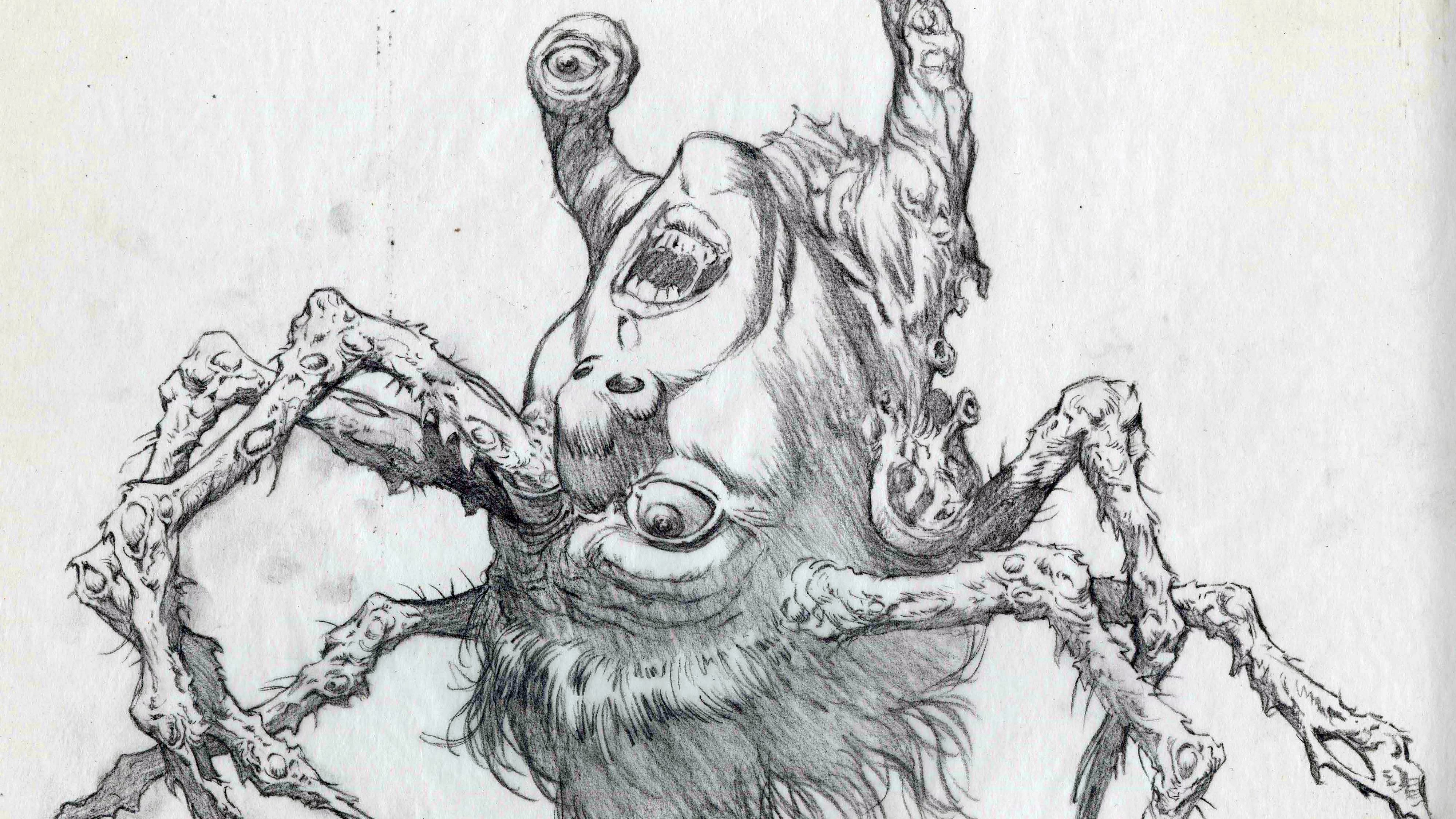 The Thing creature sketch HD Wallpaper