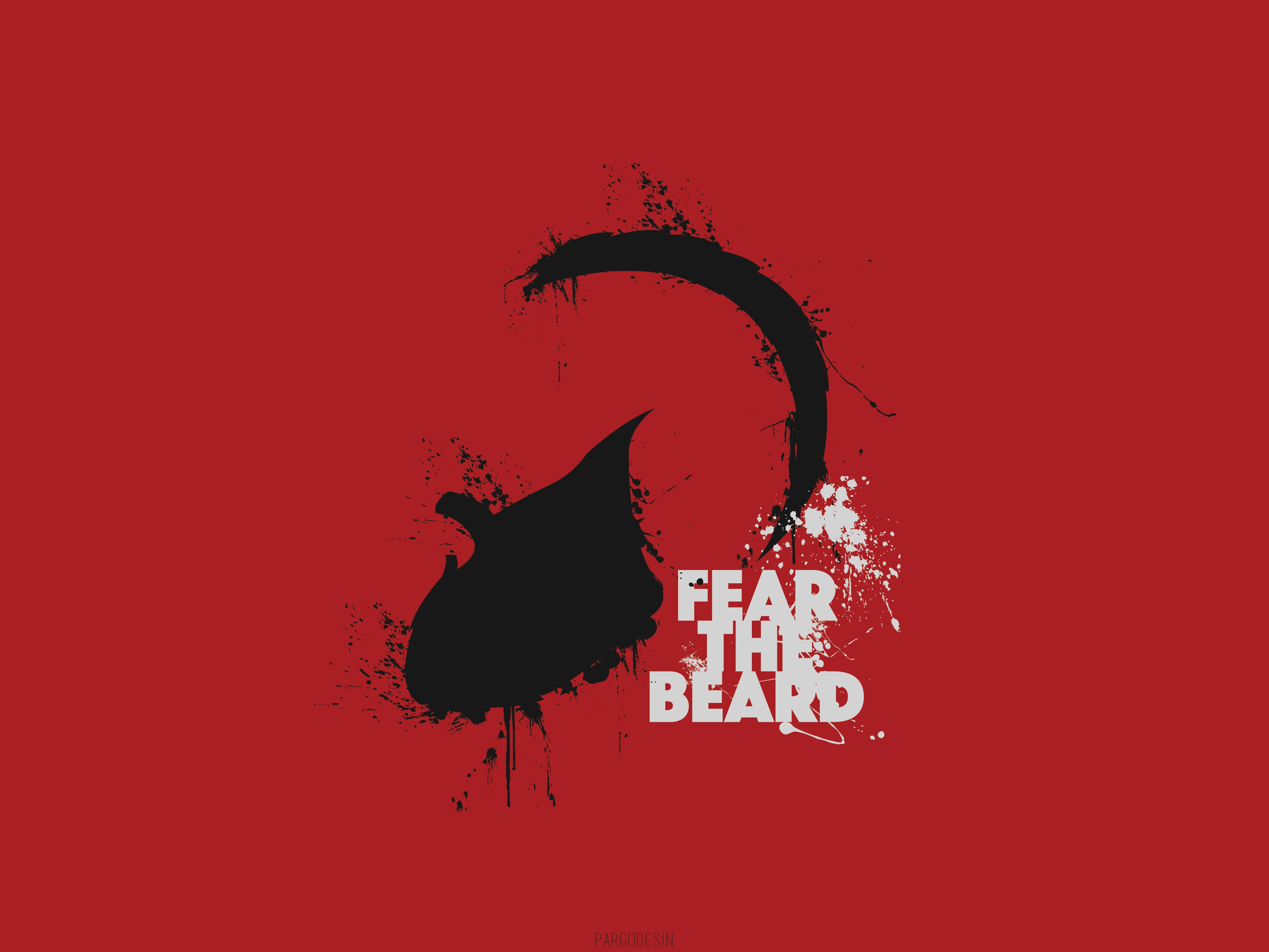 James Harden "Fear The Beard" graphic HD Wallpaper