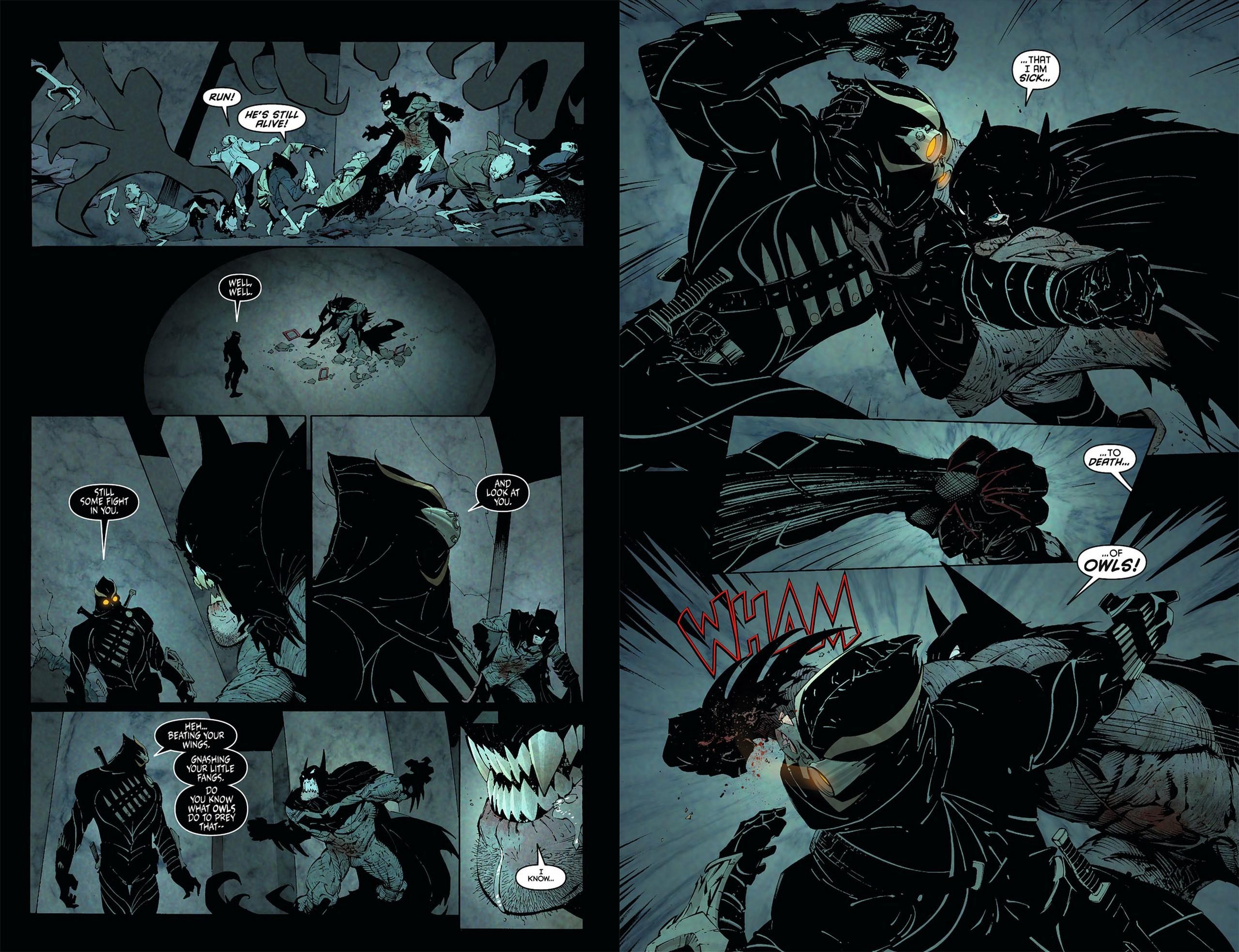 Batman fighting the Court of Owls HD Wallpaper