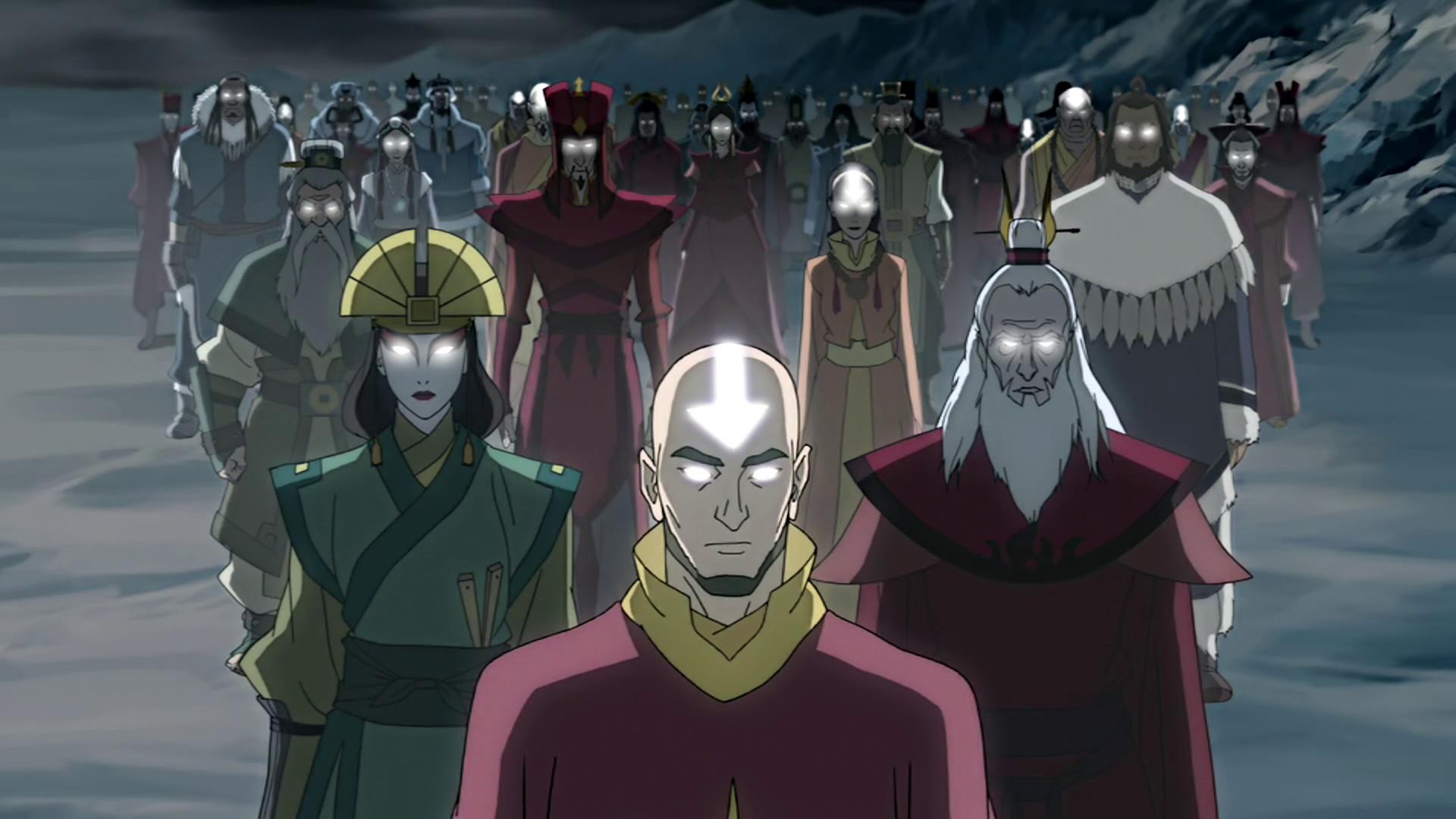 Avatar Aang and past Avatars in the Spirit World HD Wallpaper