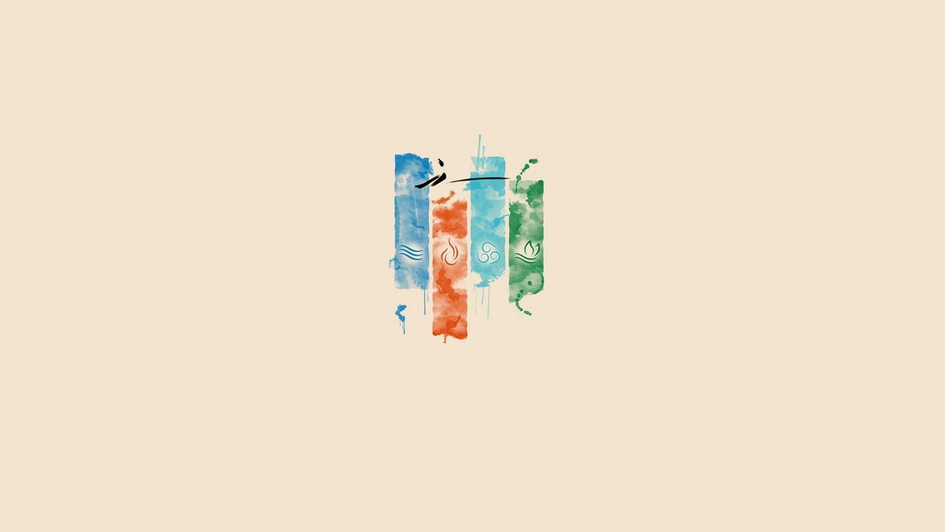 Avatar The Last Airbender Elements Minimalist Art HD Wallpaper