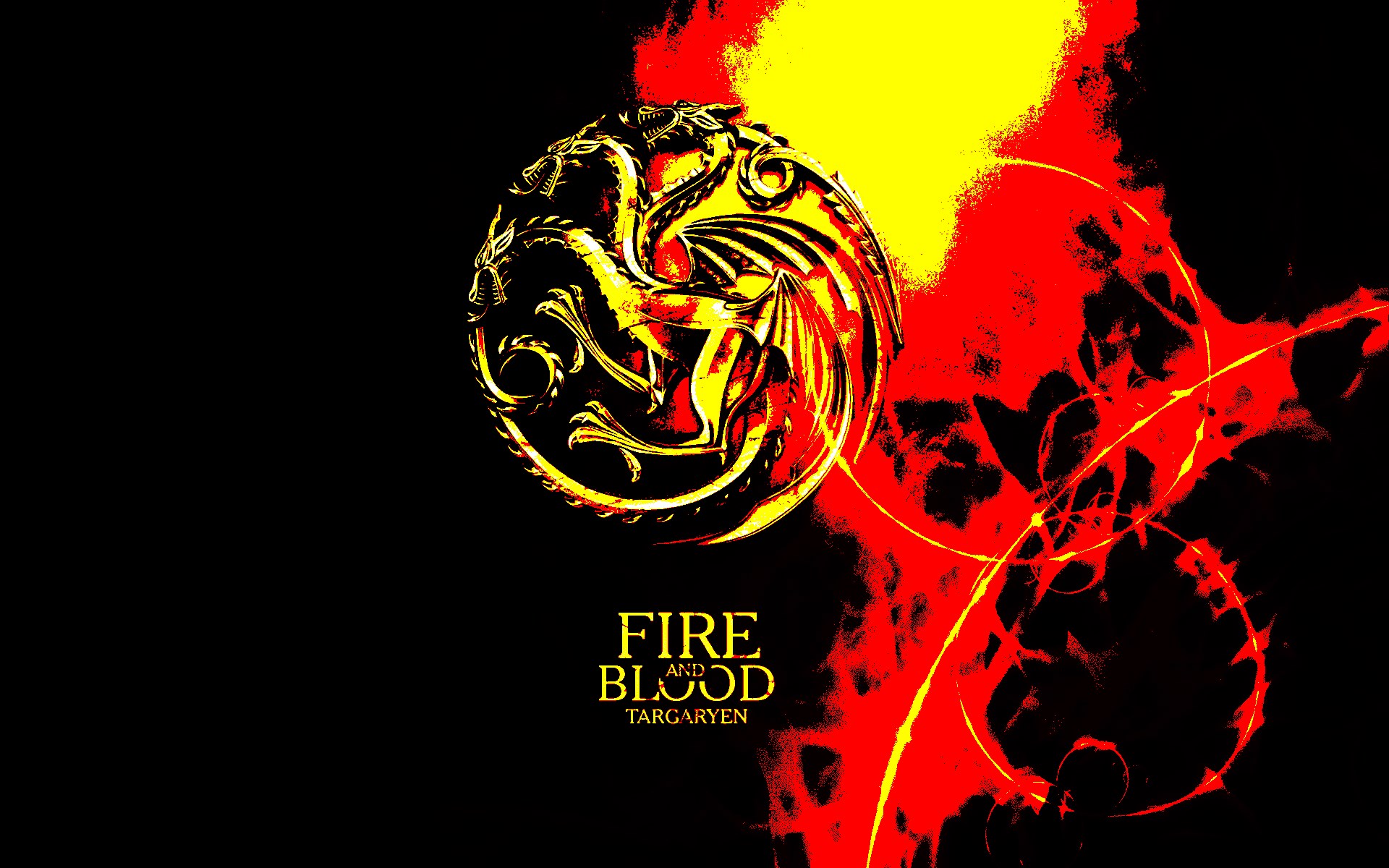 Targaryen Fire and Blood logo from Game of Thrones HD Wallpaper