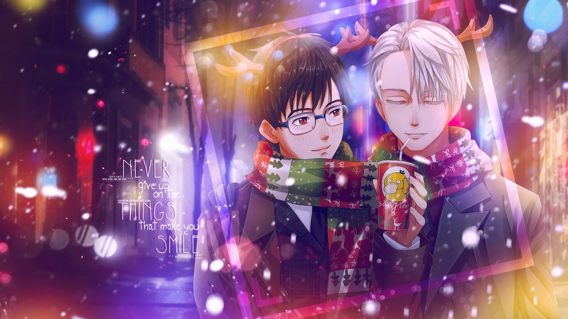 Yuri Katsuki and Victor Nikiforov from Yuri!!! on Ice HD Wallpaper