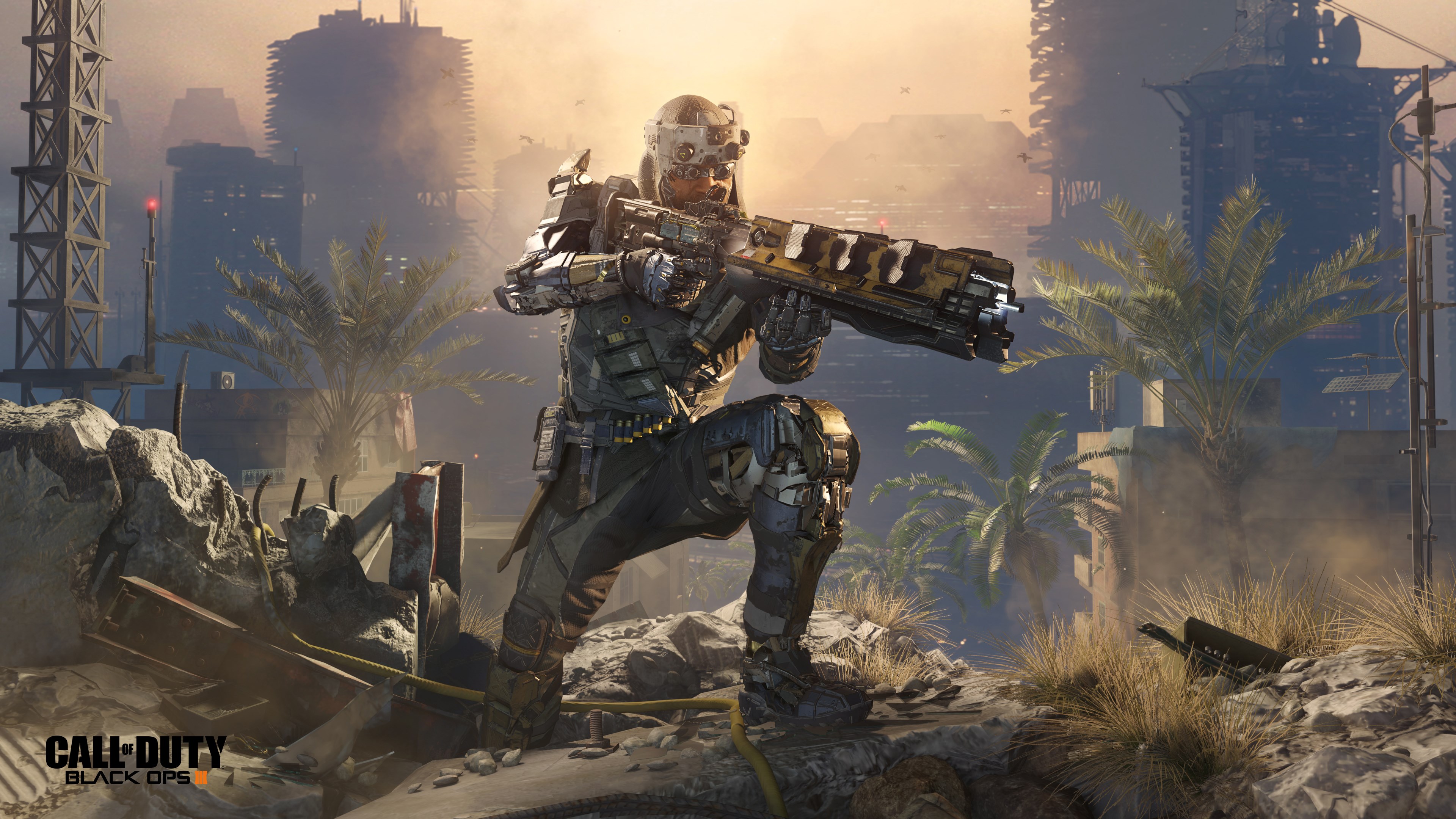 Soldier with futuristic weapon in Call of Duty: Black Ops III HD Wallpaper