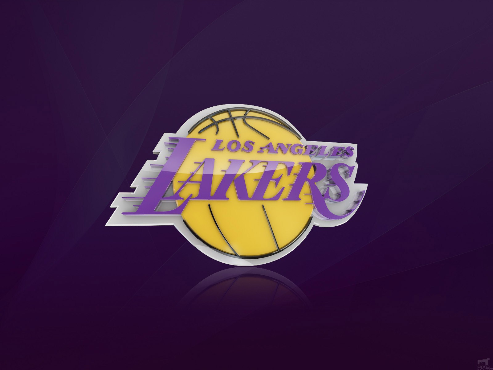 Los Angeles Lakers logo on purple background HD Wallpaper