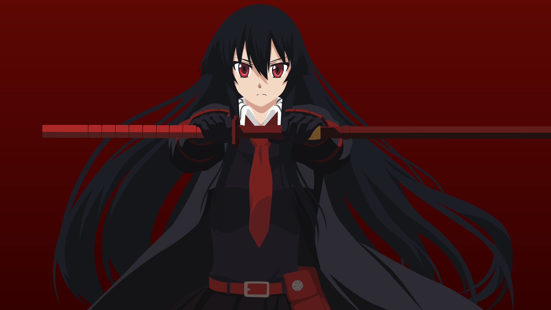 Akame from Akame ga Kill holding a sword HD Wallpaper