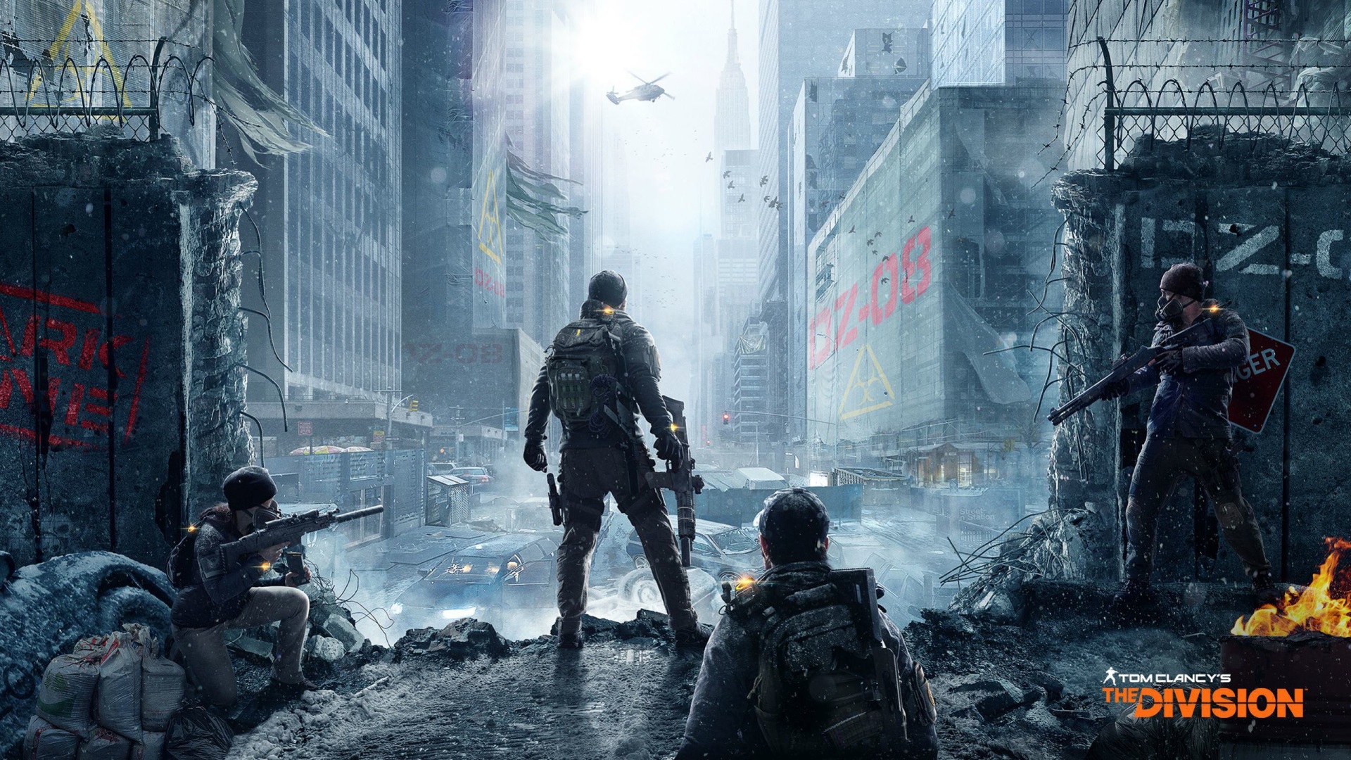 Tom Clancy's The Division soldiers in ruined city HD Wallpaper