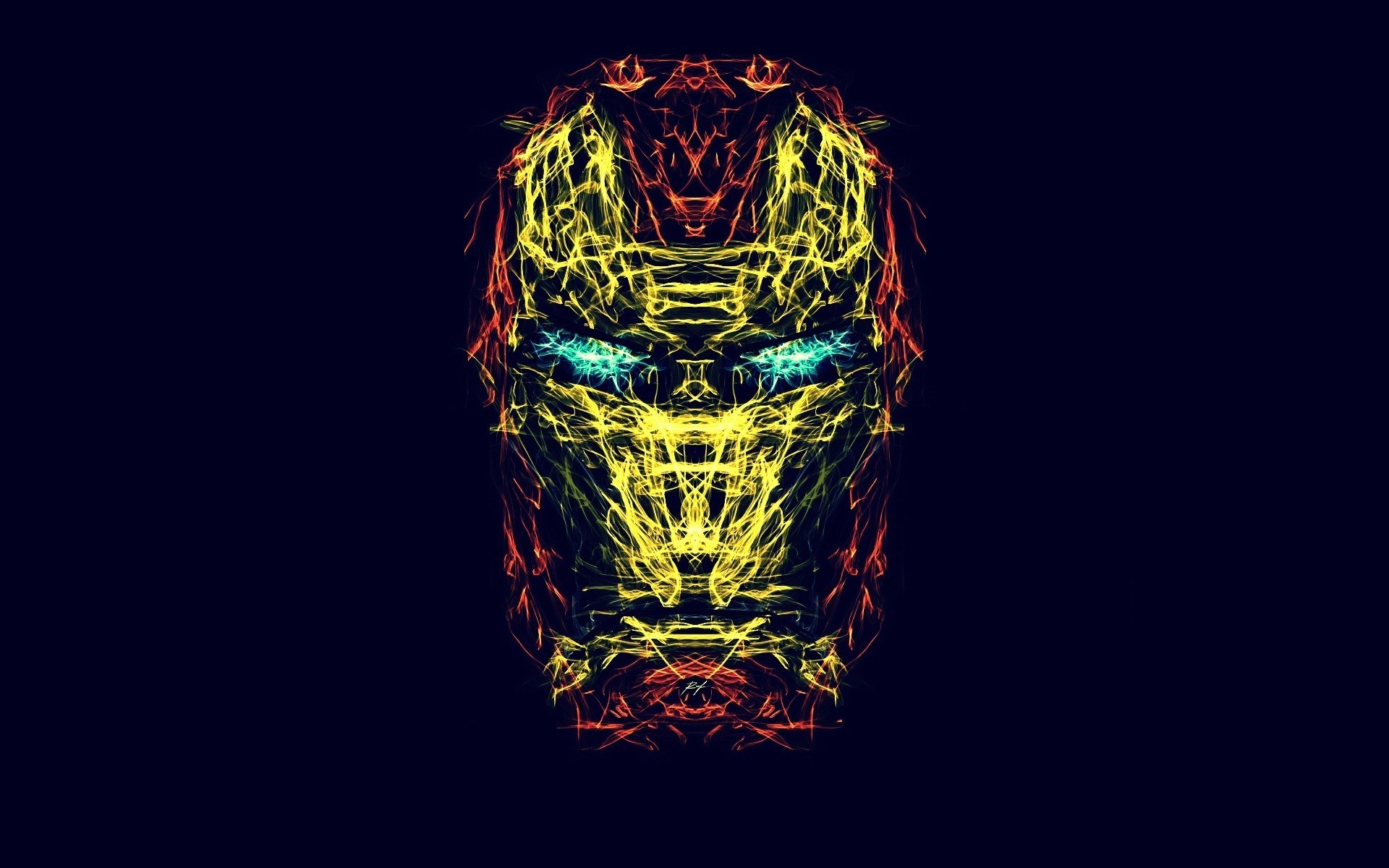 Iron Man mask abstract art HD Wallpaper