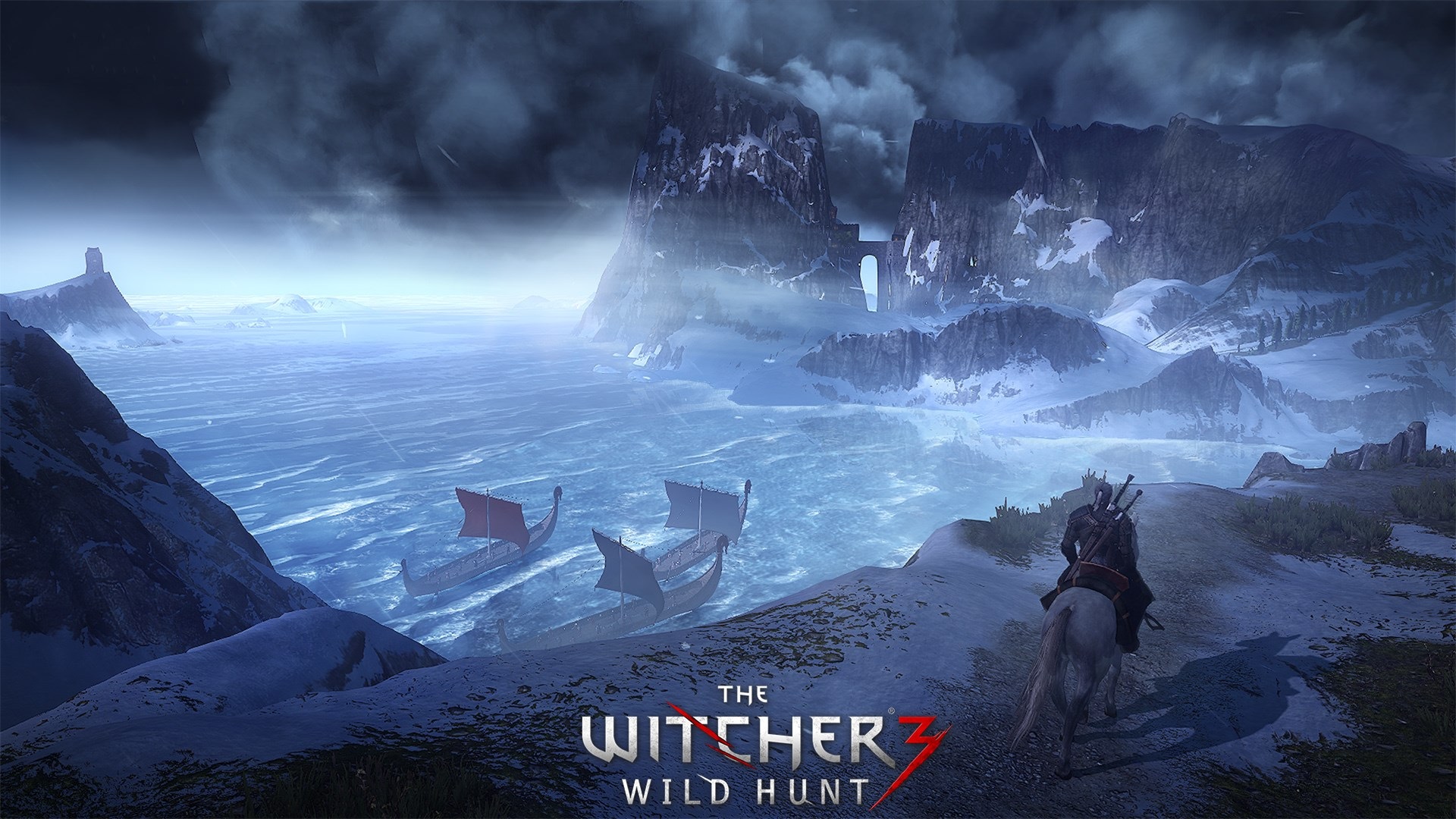 Geralt of Rivia on horseback in The Witcher 3 HD Wallpaper
