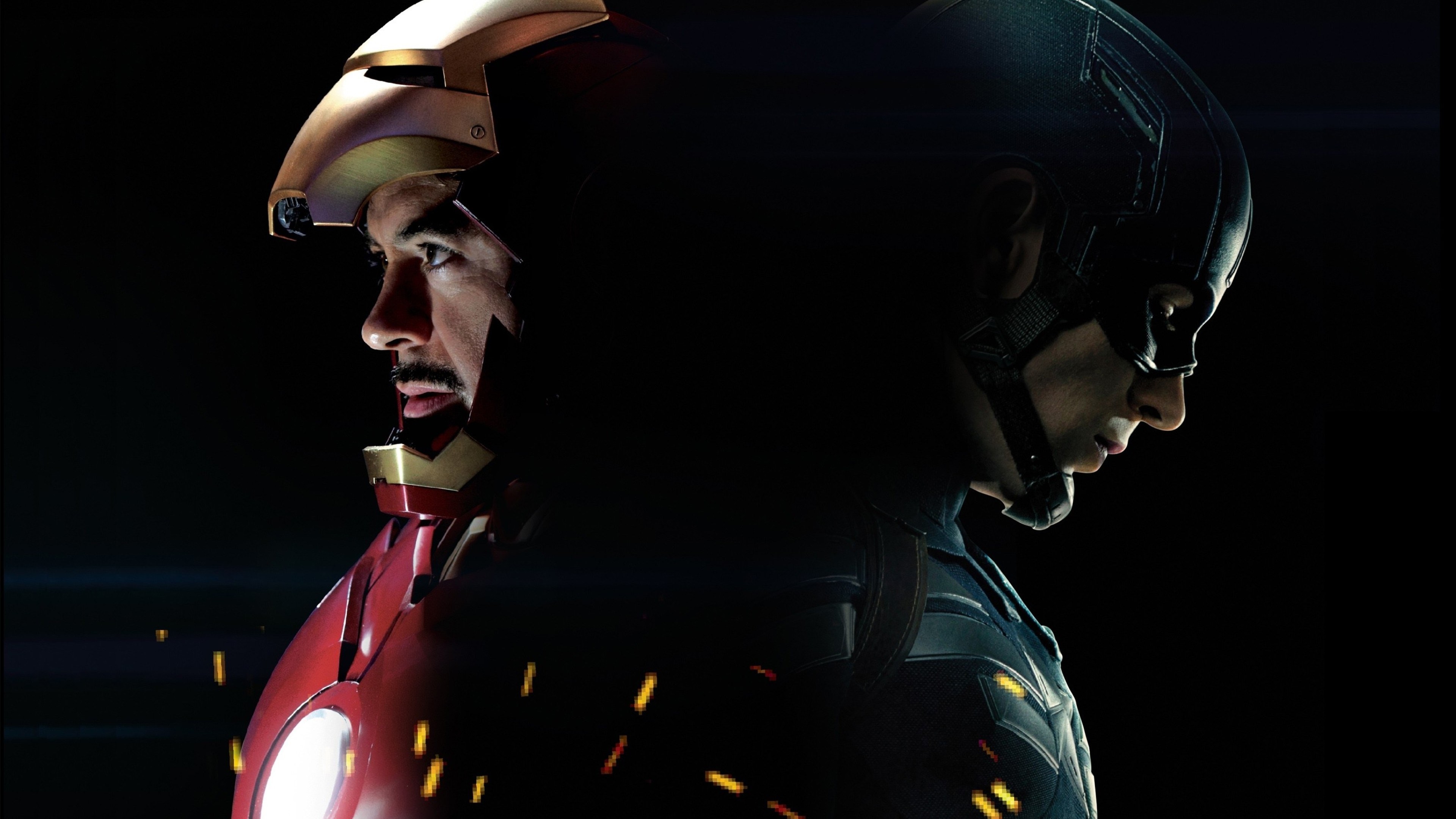 Iron Man and Captain America from Captain America: Civil War 4K HD Wallpaper