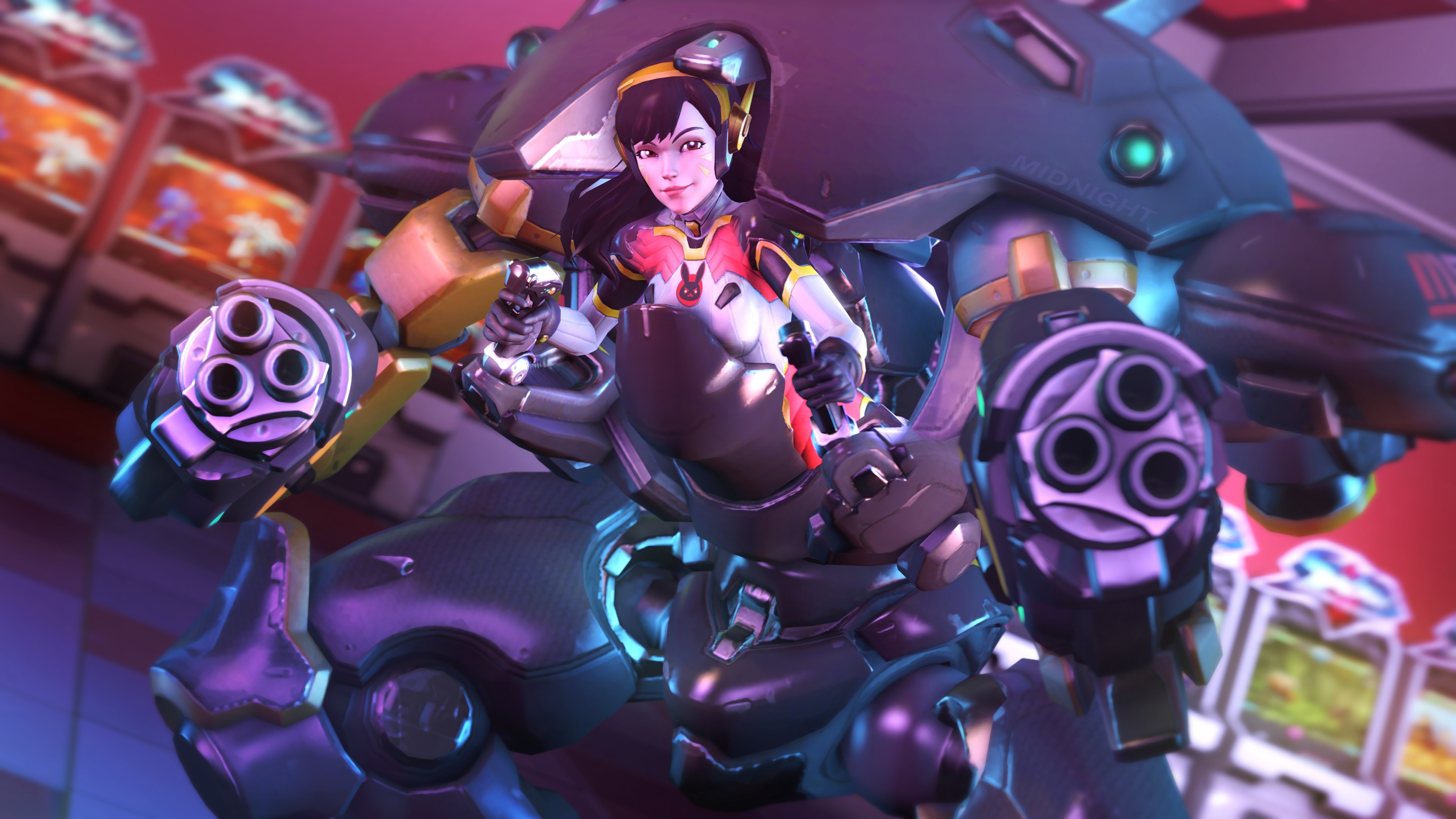 D.Va in her MEKA from Overwatch 4K HD Wallpaper