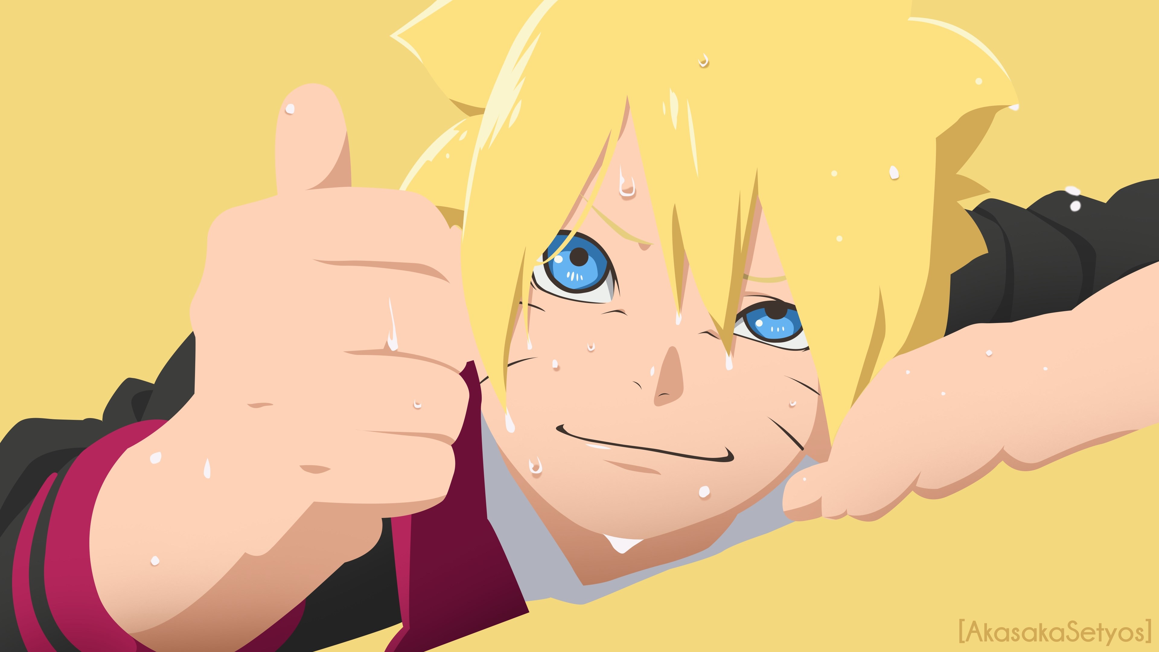 Boruto Uzumaki giving a thumbs up HD Wallpaper