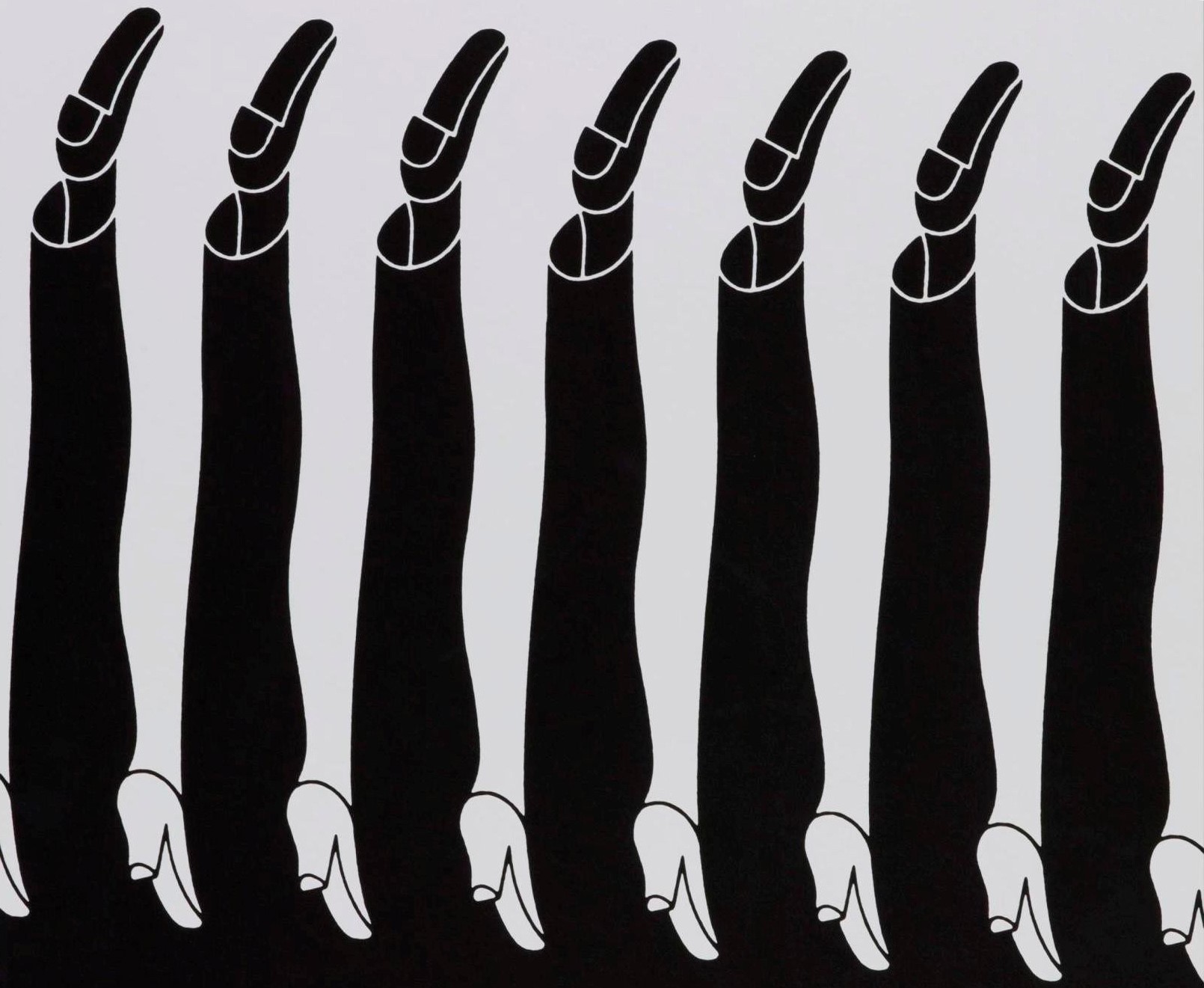 Black and white optical illusion of legs and high heels HD Wallpaper