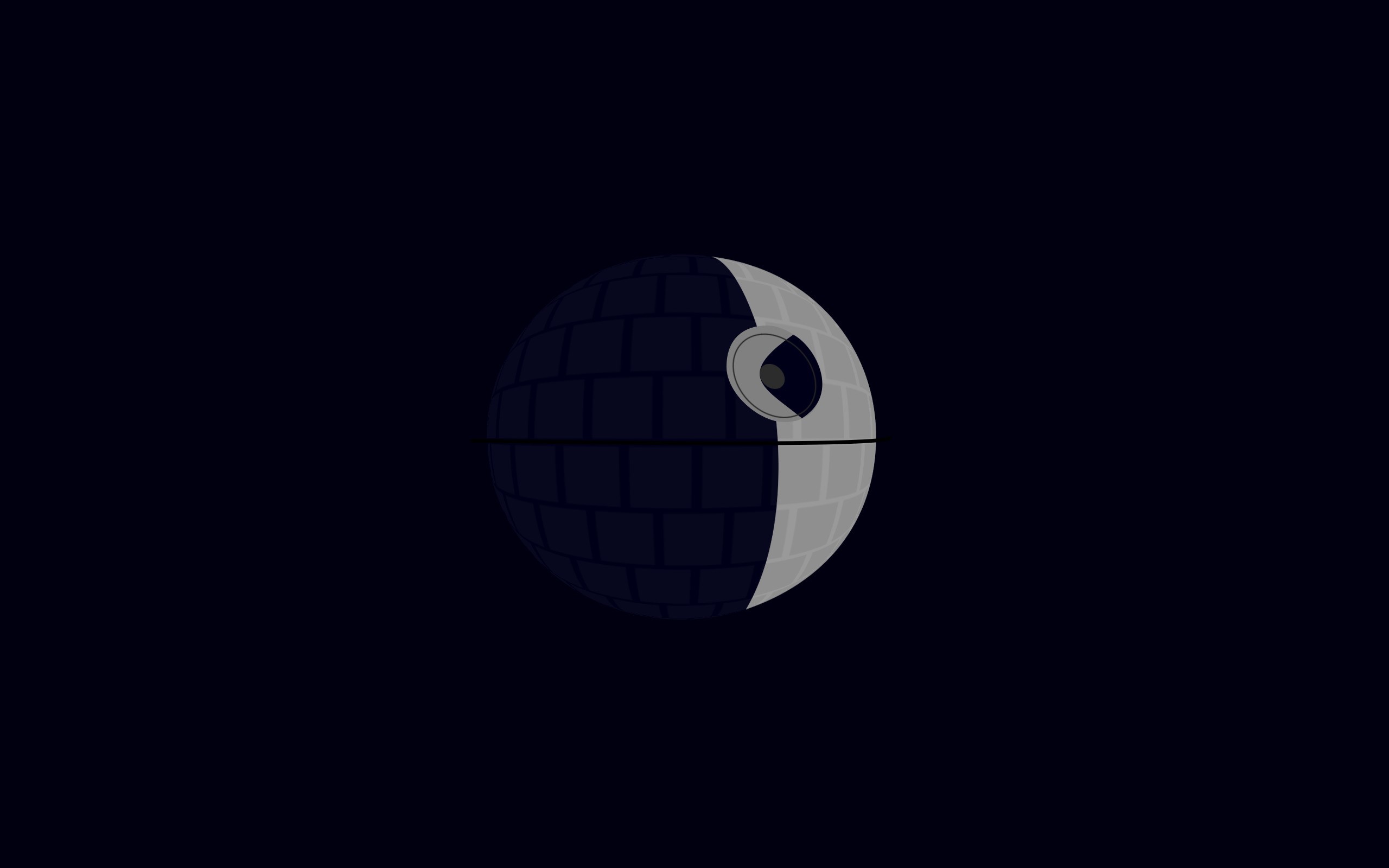 Minimalist Death Star from Star Wars HD Wallpaper