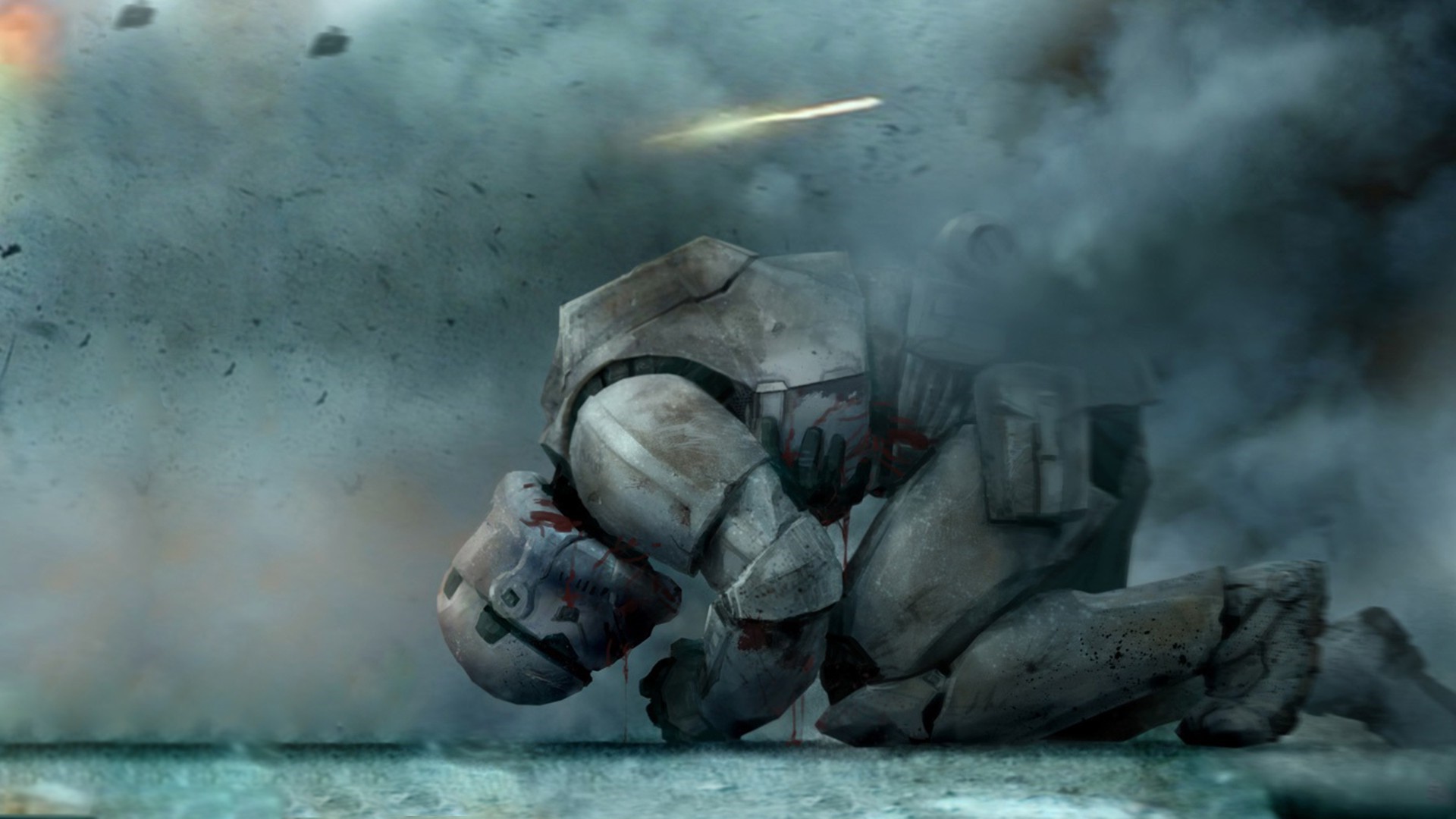 Star Wars Stormtrooper Fallen in Battle HD Wallpaper