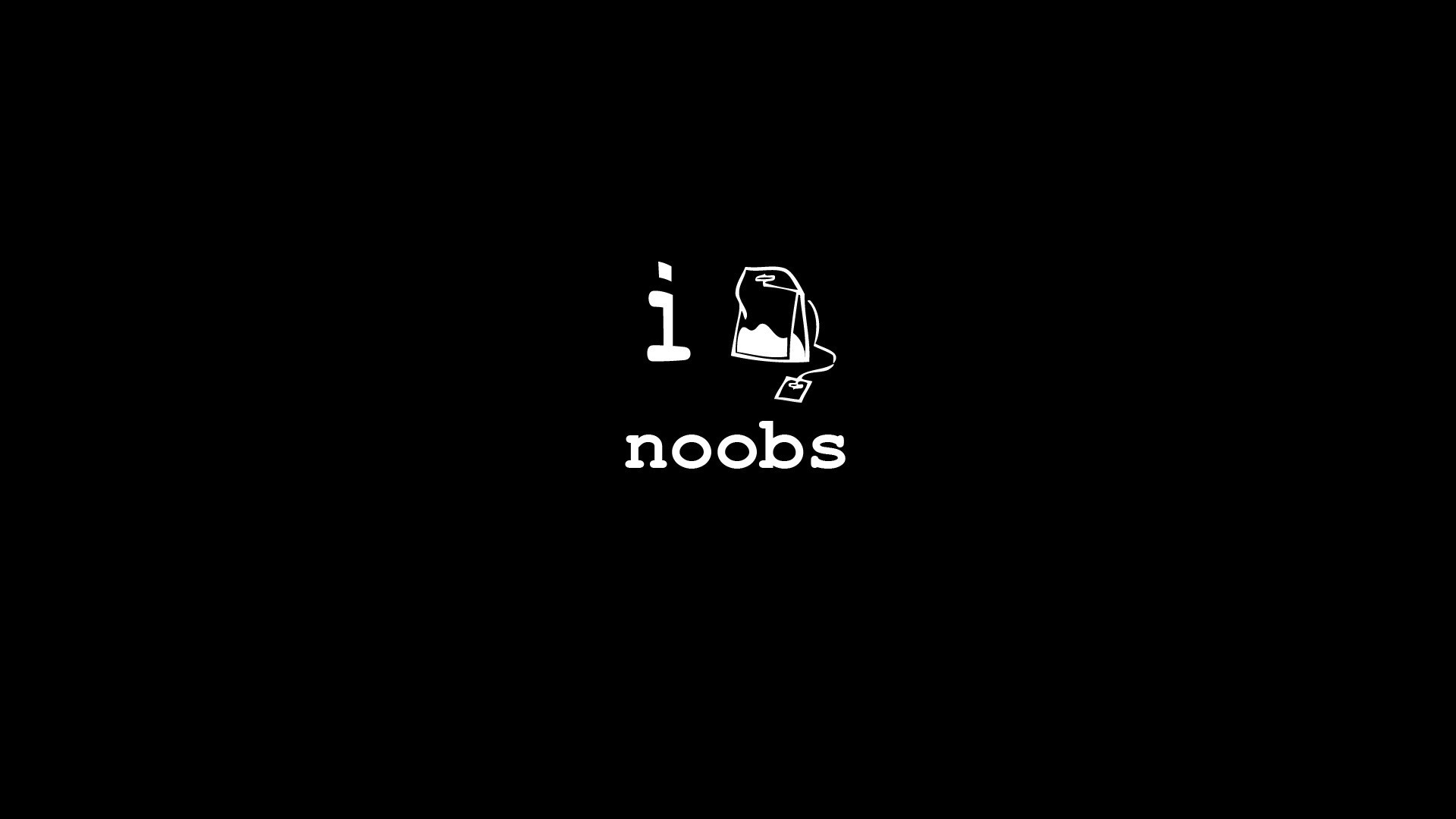 I love noobs tea bag HD Wallpaper