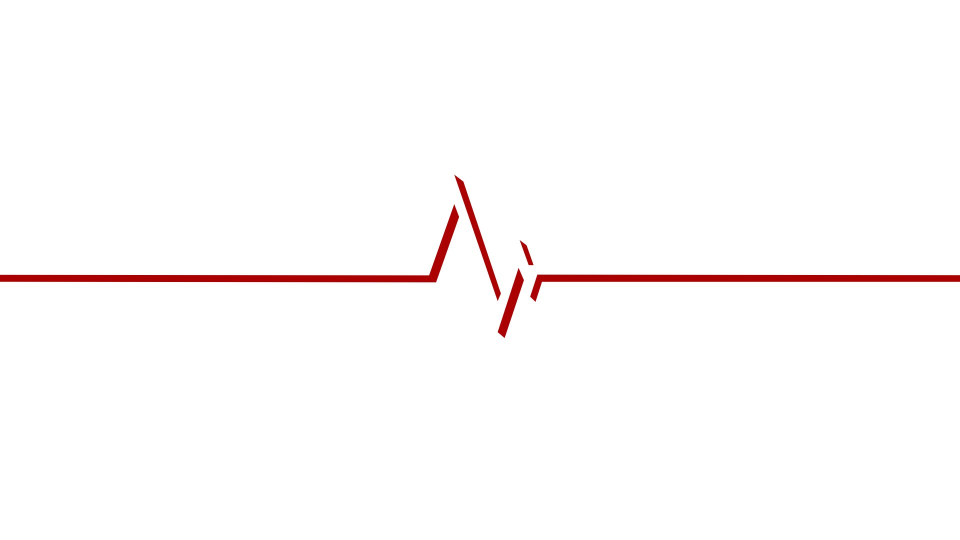 Red heartbeat line on white background HD Wallpaper
