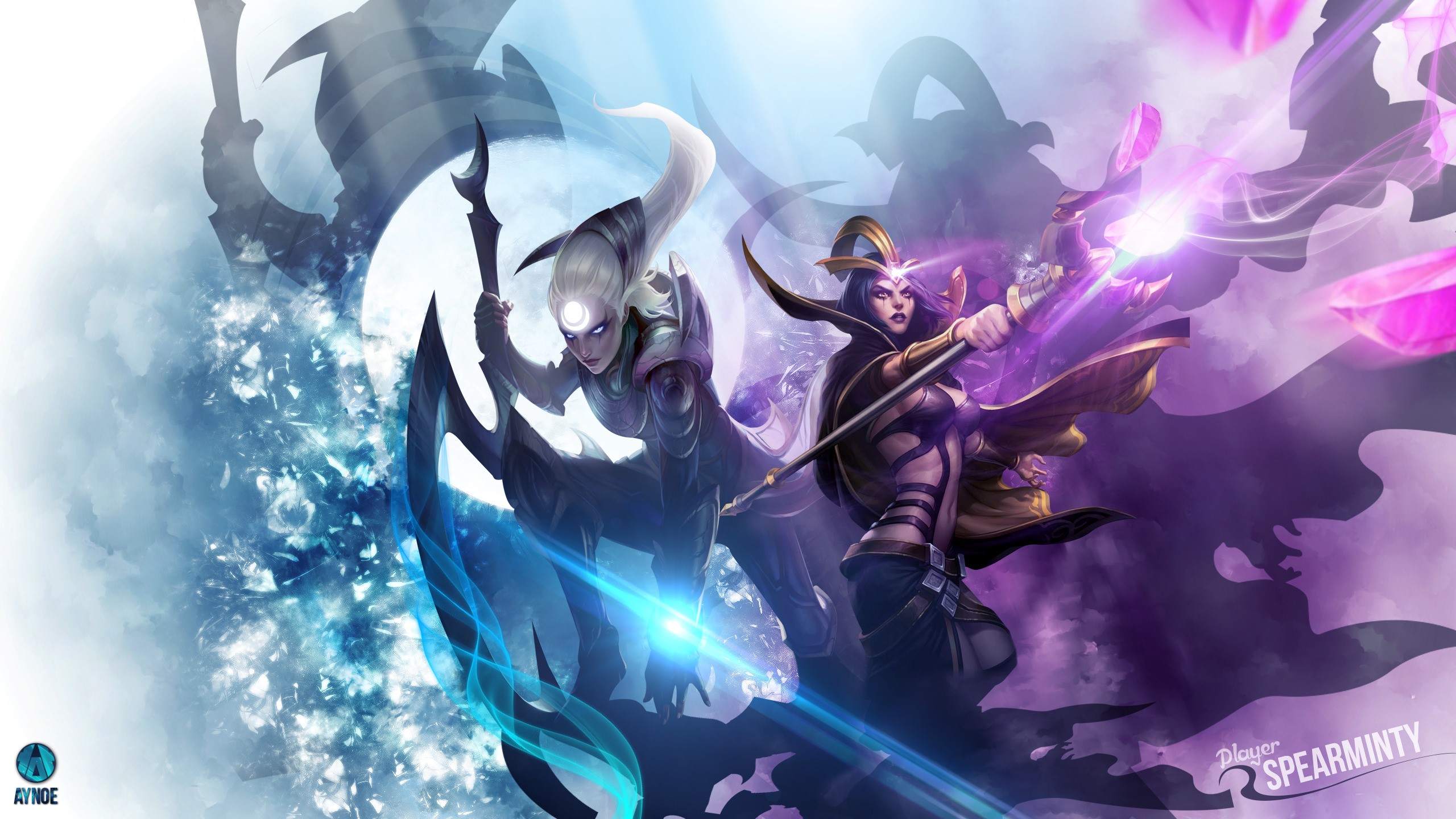 Diana and LeBlanc from League of Legends HD Wallpaper