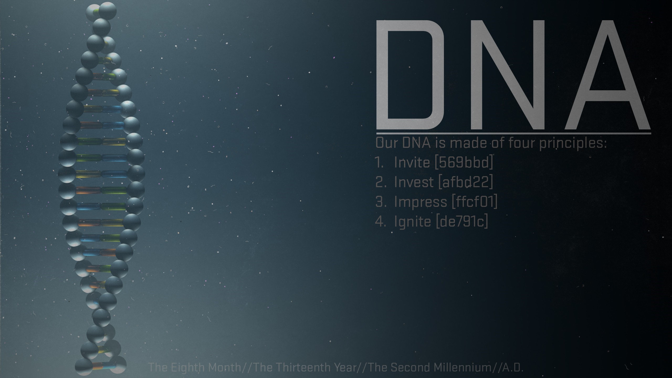 DNA principles with a DNA helix HD Wallpaper