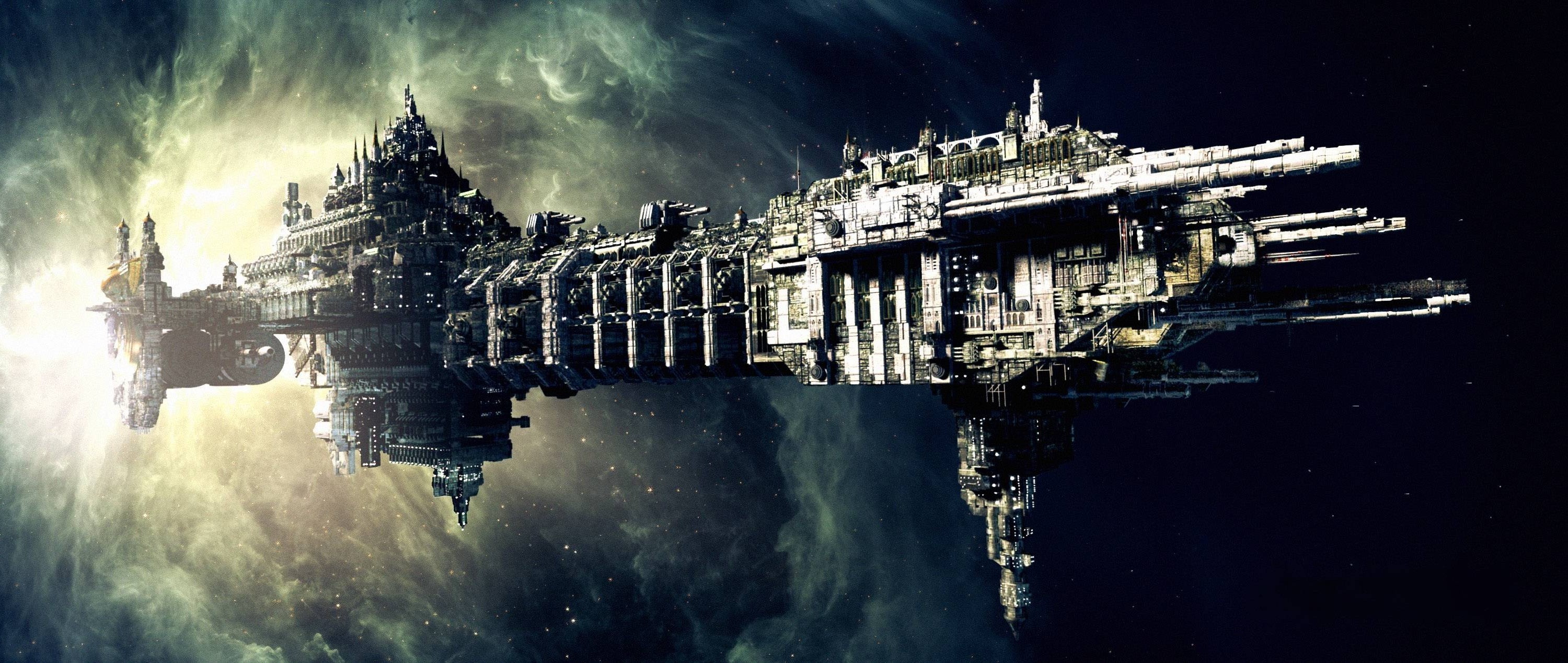 Massive Imperial-class Star Destroyer in Nebula HD Wallpaper