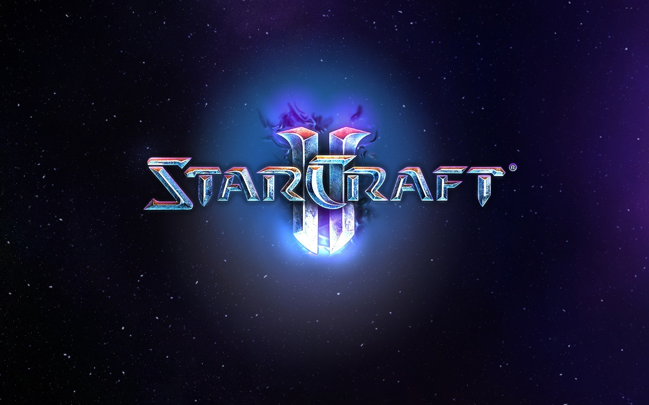 StarCraft II logo in space HD Wallpaper