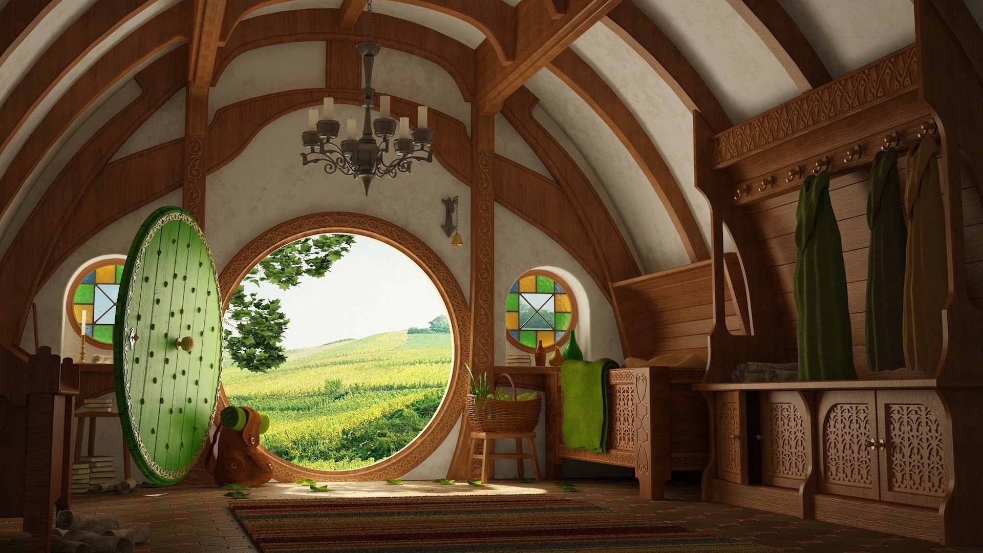 The Lord of the Rings Bag End interior HD Wallpaper