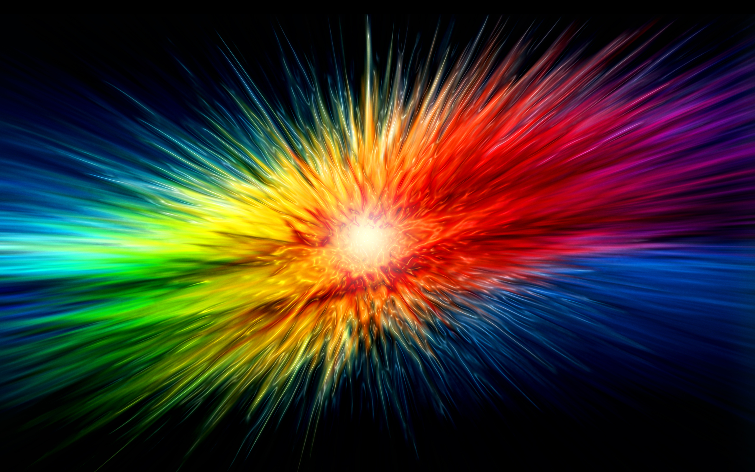 Abstract colorful explosion of light HD Wallpaper