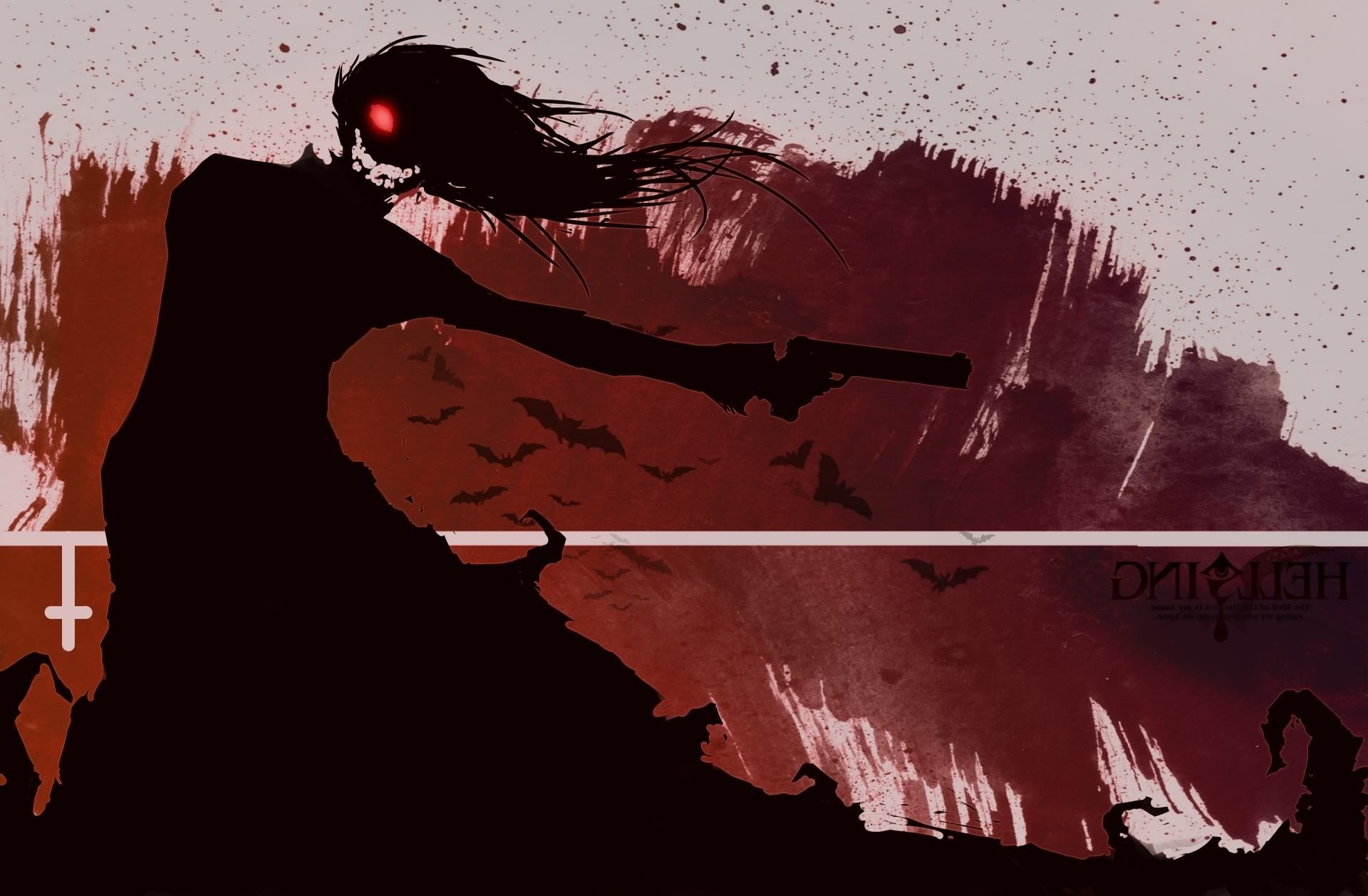 Alucard from Hellsing holding a pistol HD Wallpaper