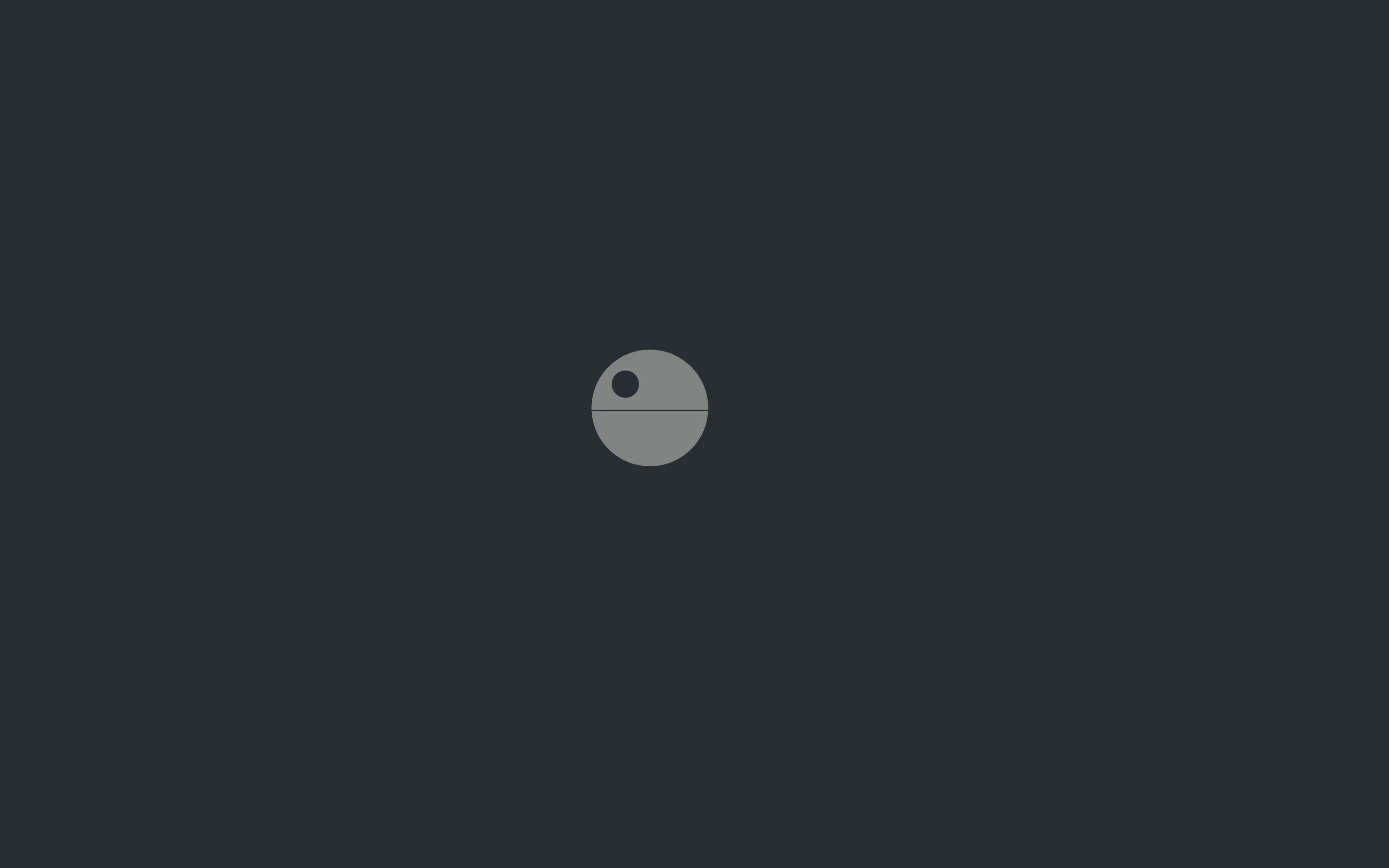 Minimalist Death Star from Star Wars HD Wallpaper