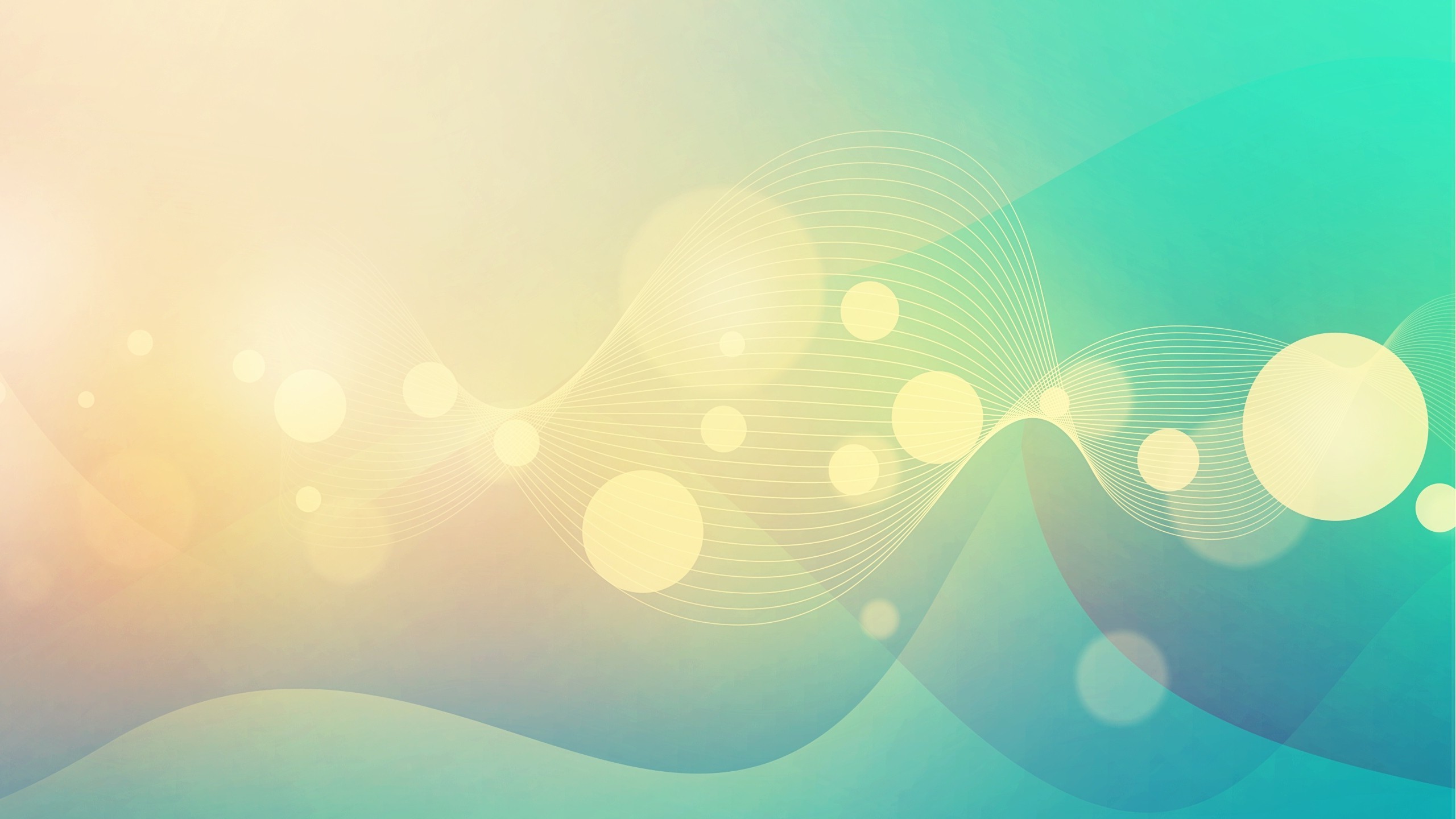 Abstract background with wavy lines and bokeh HD Wallpaper