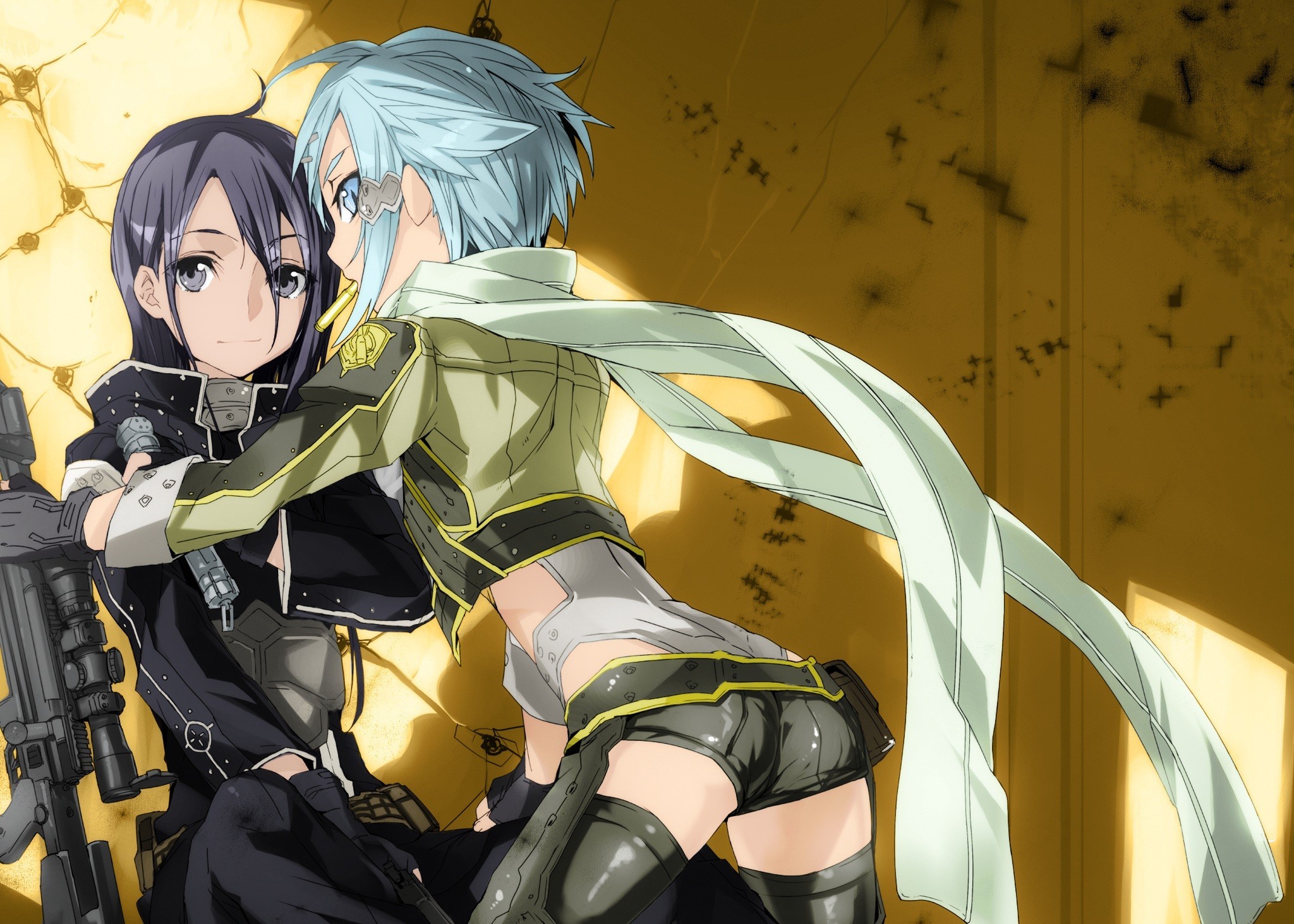 Asada Shino and Kirigaya Kazuto from Sword Art Online HD Wallpaper